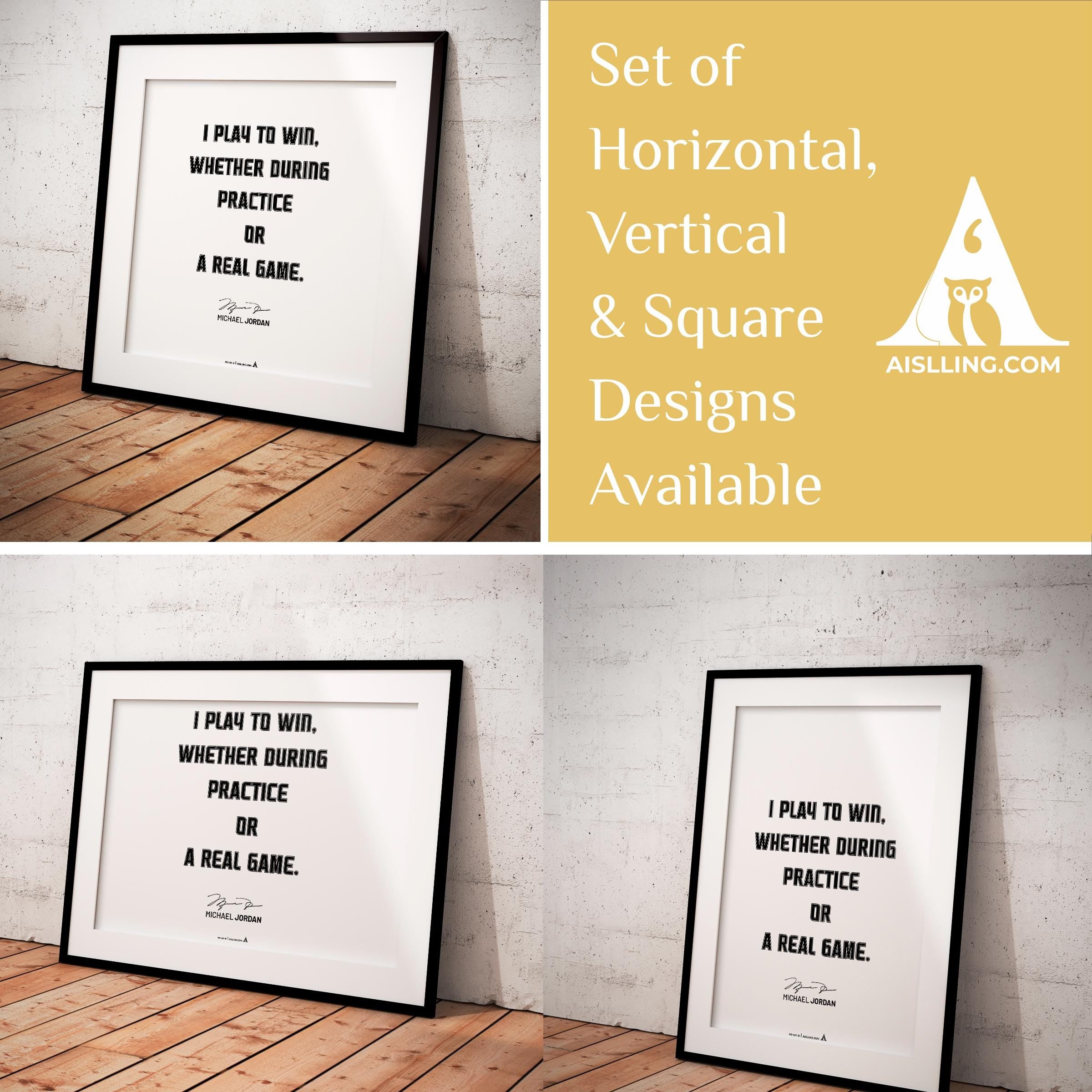 Athlete Quote — Michael Jordan Quote Poster: Motivational Basketball Art (Digital Download | Aislling printable