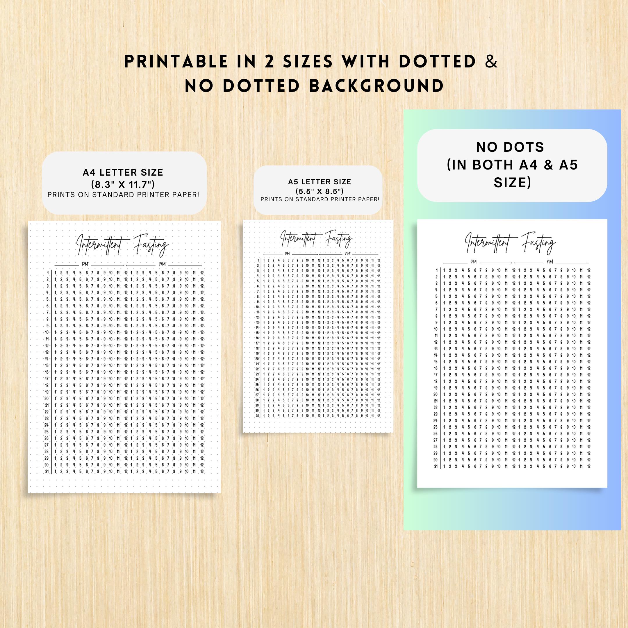 Daily Fasting Log — Intermittent Fasting Tracker PRINTABLE, Fasting Log, Weight Loss Planner, Daily Weekly ... | Nutri Track printable