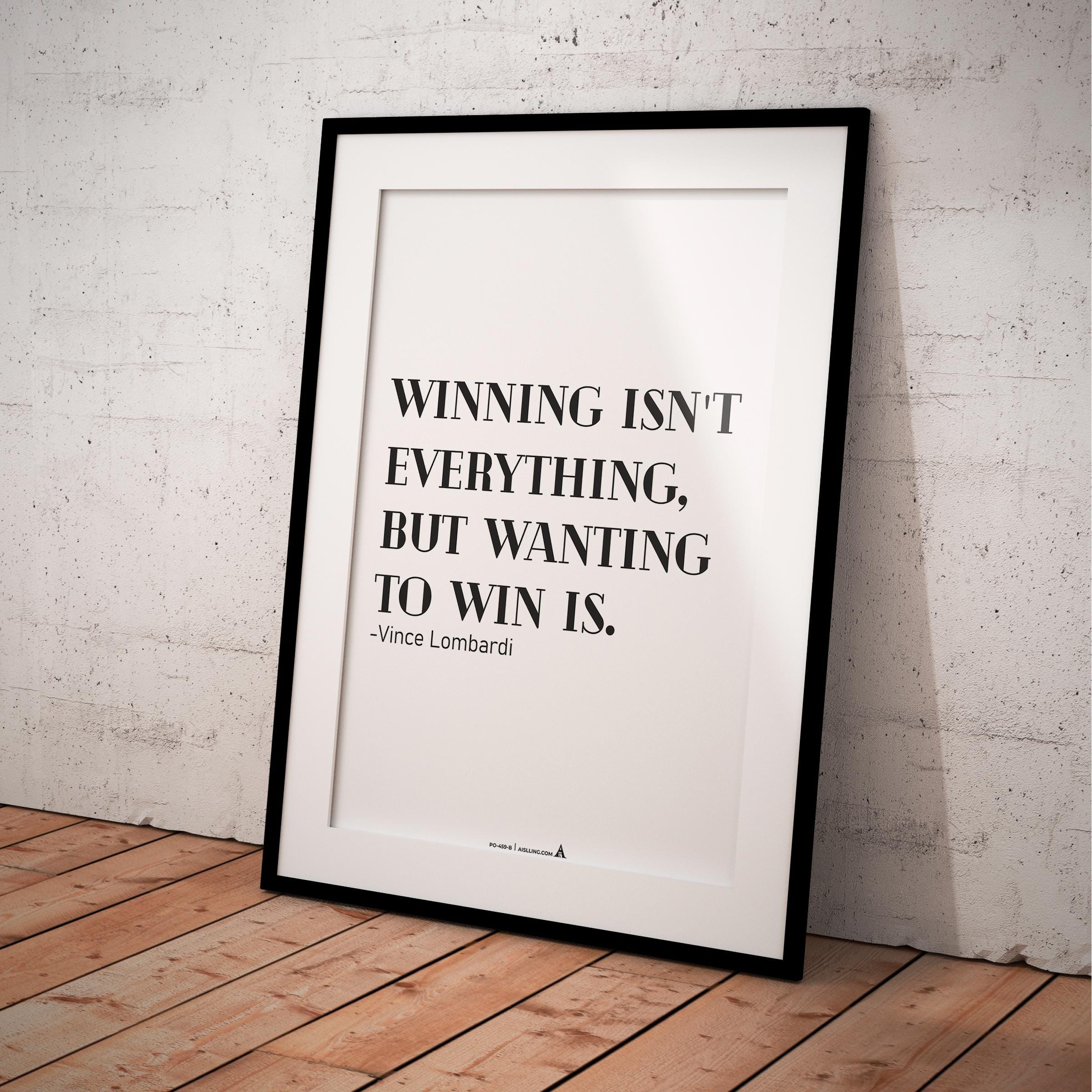 Aislling — Vince Lombardi Quote Poster: Winning Isn't Everything, Printable Motivational Art, Inspirational... | Aislling printable
