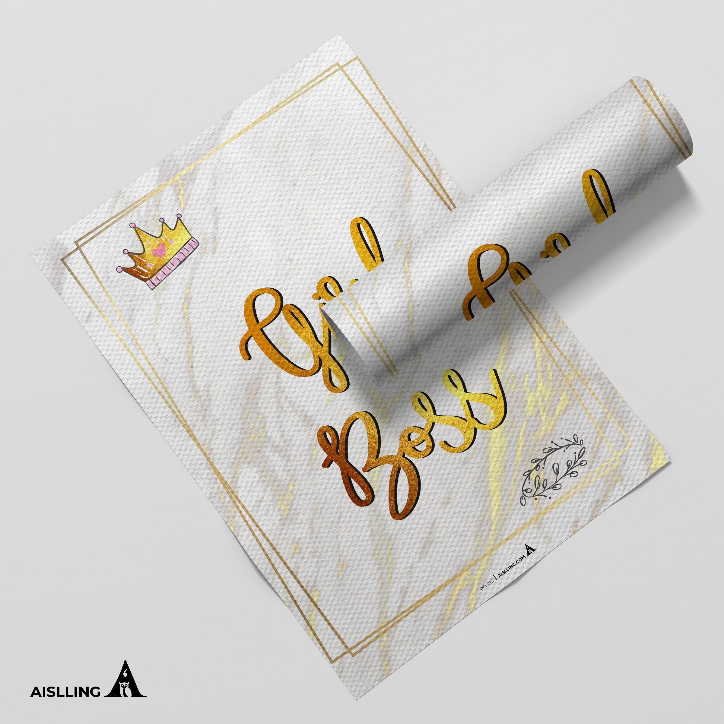 Aislling — Girl Boss, gold line Quote Poster Printables Inspirational Quote Poster Motivational Art Famous ... | Aislling printable