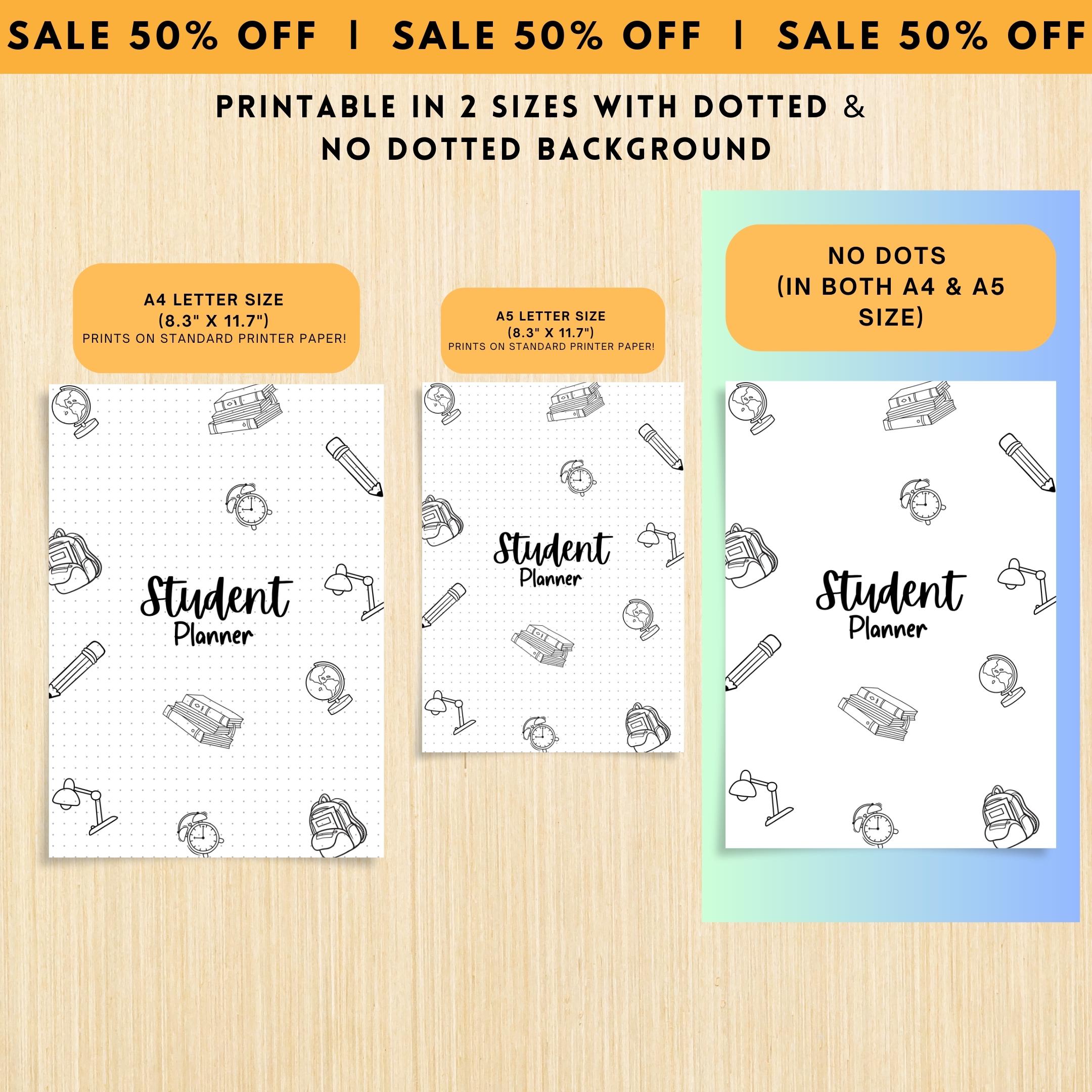 Academic Organizer — Student Planner Bundle, Aesthetic Student Planner, Minimalist Homework, Assignment and... | Bloom Joyfully printable