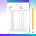 Budget — Investment Tracker PRINTABLE, Money Planner, Investment Portfolio Spreadsheet Finance Planner, Bud... | Bloom Joyfully printable