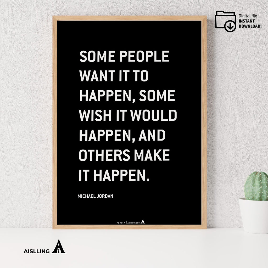 Aislling — Michael Jordan Quotes Digital Printable Wall Art Inspirational Quotes Jordan Mentality Poster Ba... | Aislling printable