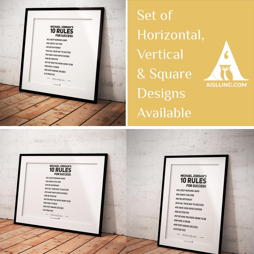 Aislling — Michael Jordan Quotes Digital Printable Wall Art Inspirational Quotes Jordan Mentality Poster Ba... | Aislling printable