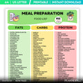 Meal Prep Food List Printable, Healthy Meal Planning Guide, Health Meal Prep Grocery Shopping, Weekly Prep ... | Nutri Track printable
