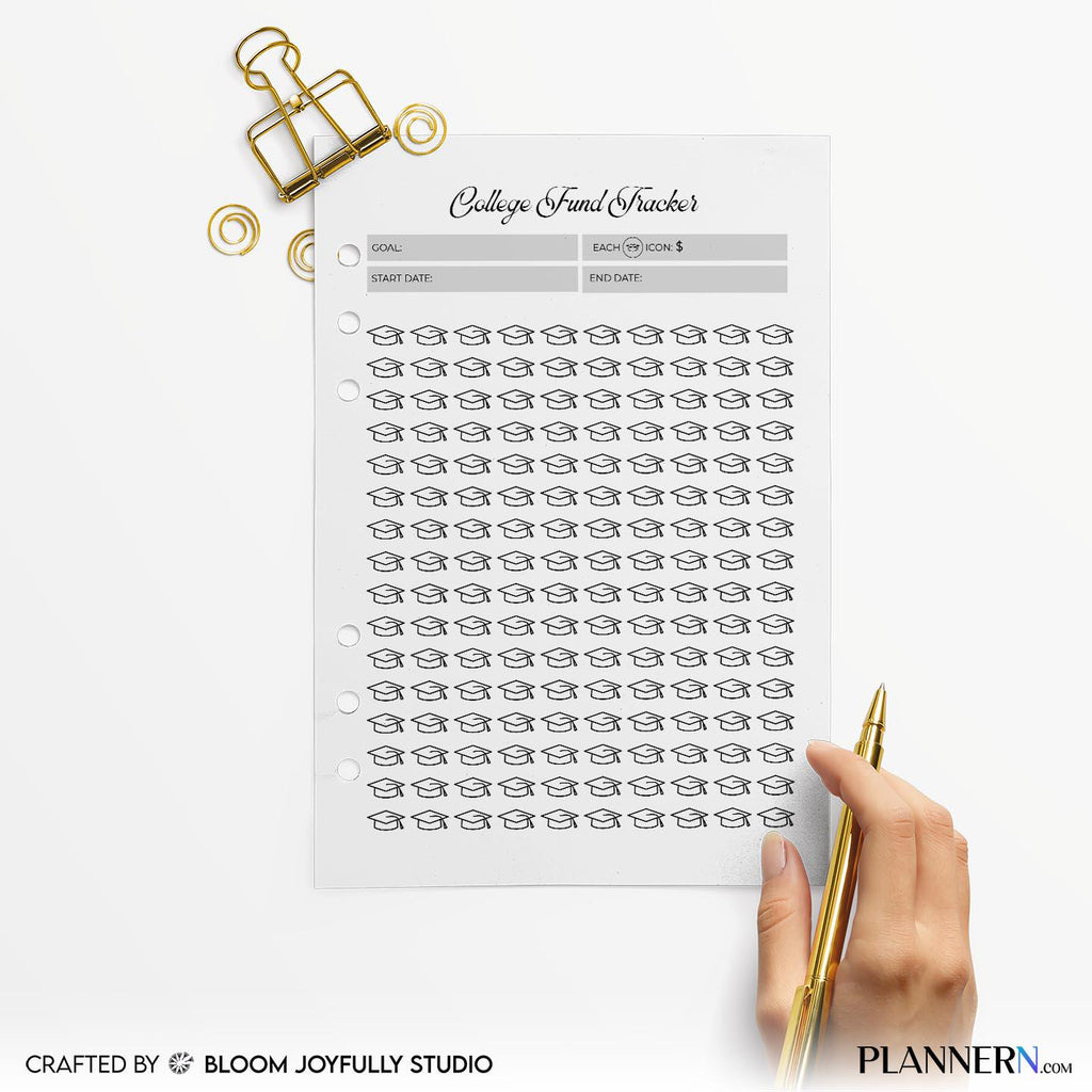 Budget Planner — College Fund Tracker Printable, Savings Goal PDF, College Savings Planner, Education Fund ... | Bloom Joyfully printable