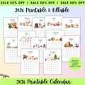 2026 Calendar — Farmhouse Calendar Bundle 2026, Printable Monthly Planners, Digital Download Calendar, A4, ... | Bloom Joyfully printable