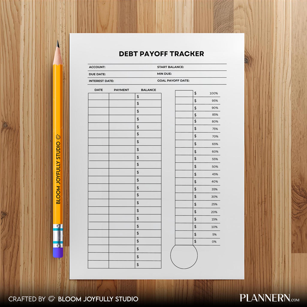 Budget Planner — Debt Payment Tracker PRINTABLE, Money Planner, Debt Repayment Plan, Debt Payoff Log, Budge... | Bloom Joyfully printable
