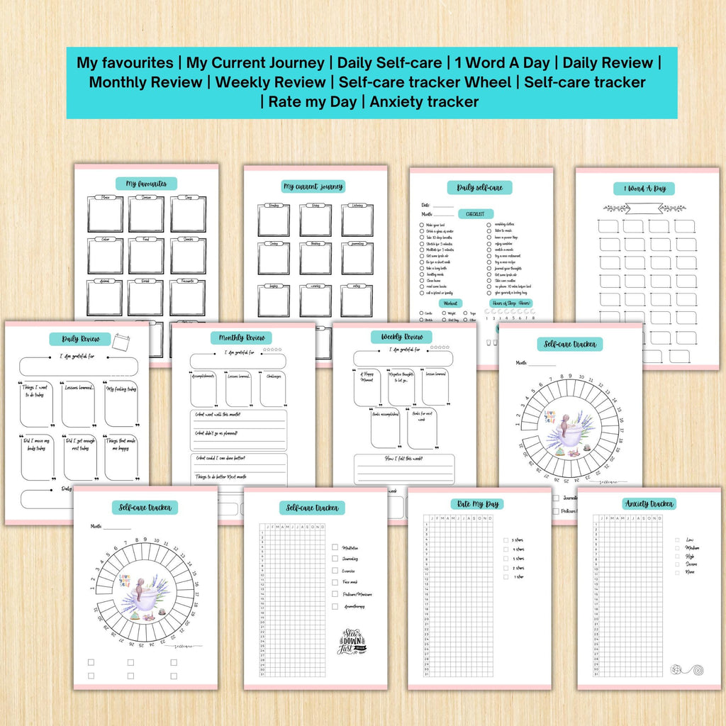 Daily Routine Track — Self Care Planner PRINTABLE, Wellness Journal and Daily Routine Tracker, Mental Healt... | Mindfulness printable