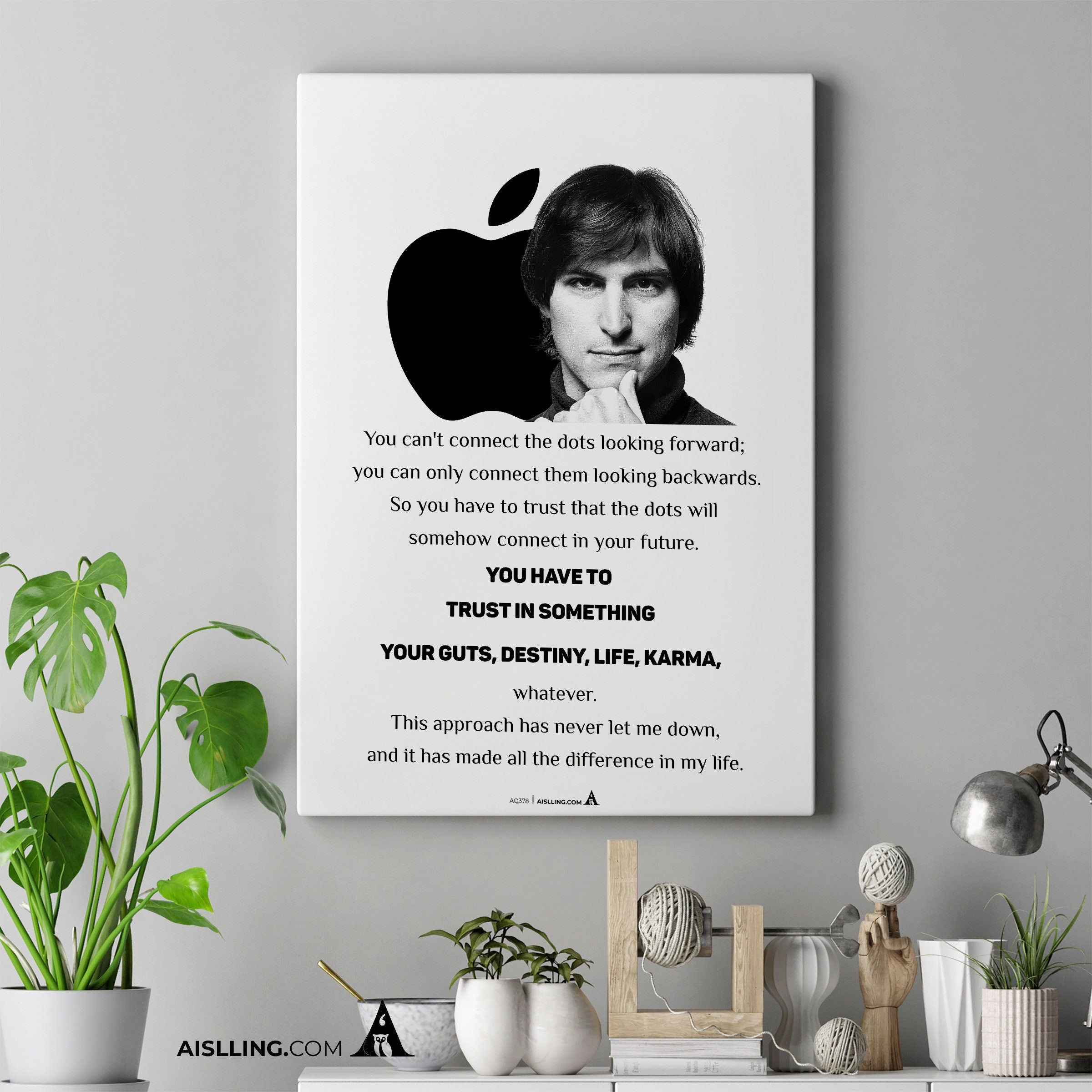 Aislling — You can't connect the dots looking forward, Steve Jobs Quote, Printables, Inspirational Quote Po... | Aislling printable