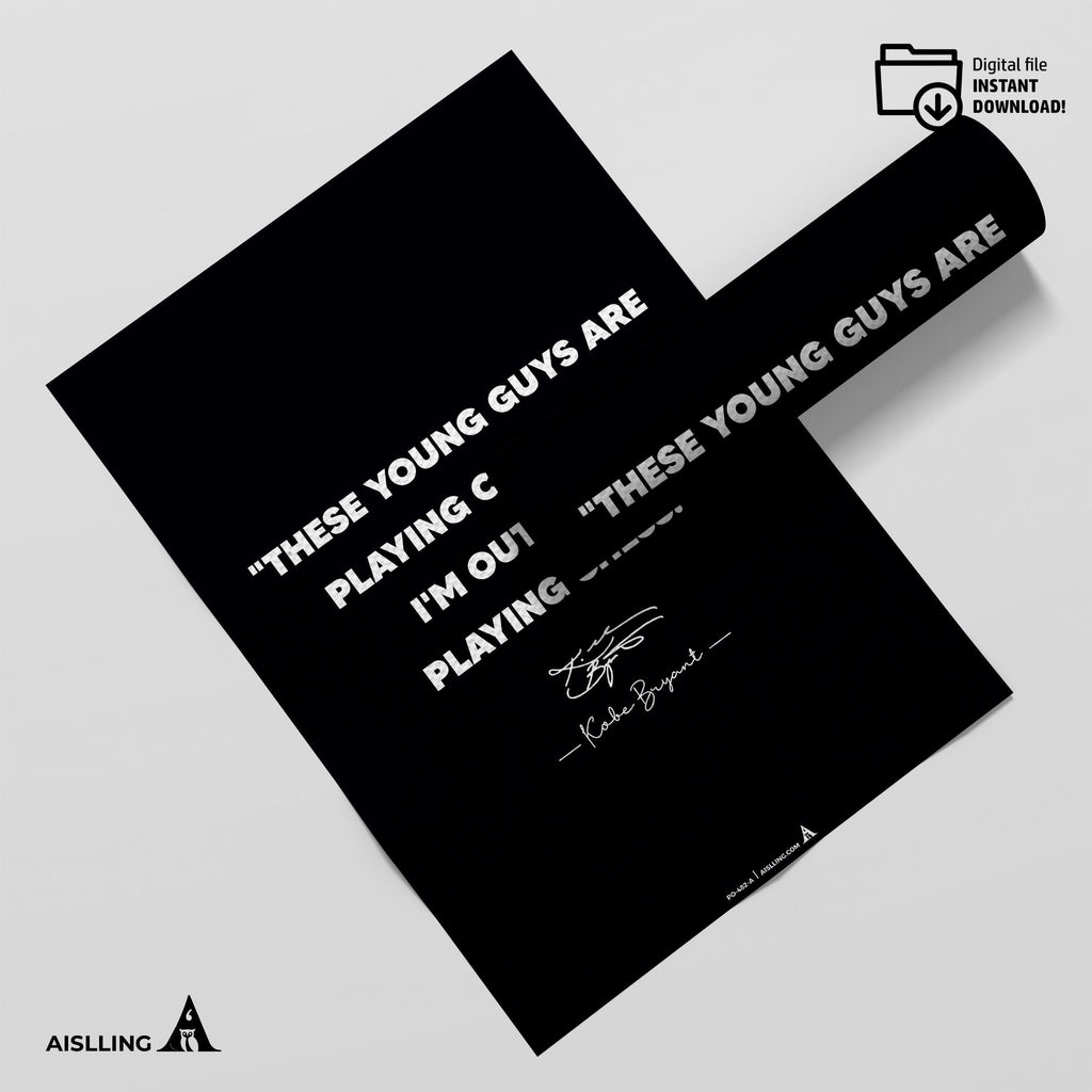 Aislling — Kobe Bryant Mamba Mentality Quotes, NBA Sports, Printable NBA Poster, Teenager kid basketball gi... | Aislling printable