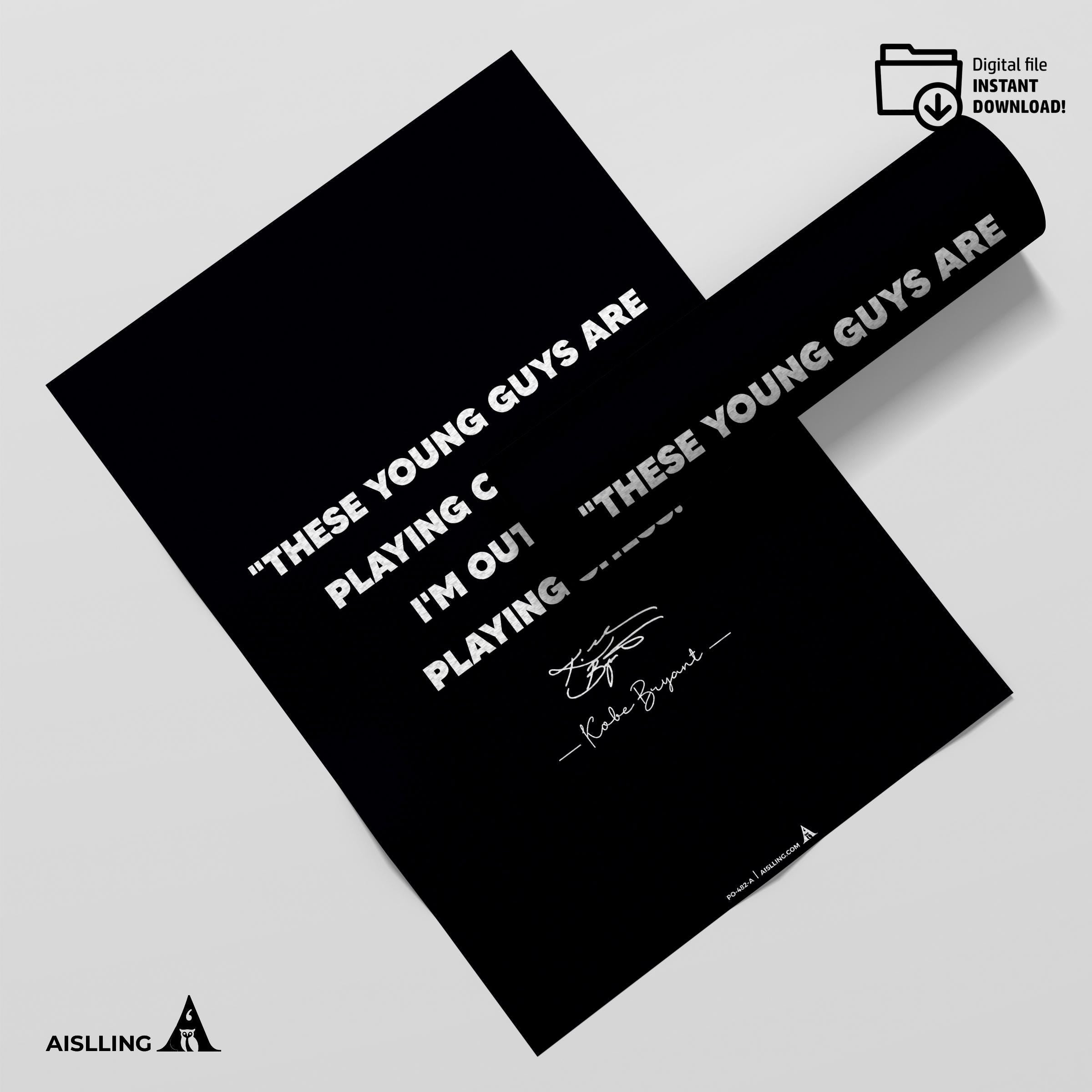 Aislling — Kobe Bryant Mamba Mentality Quotes, NBA Sports, Printable NBA Poster, Teenager kid basketball gi... | Aislling printable