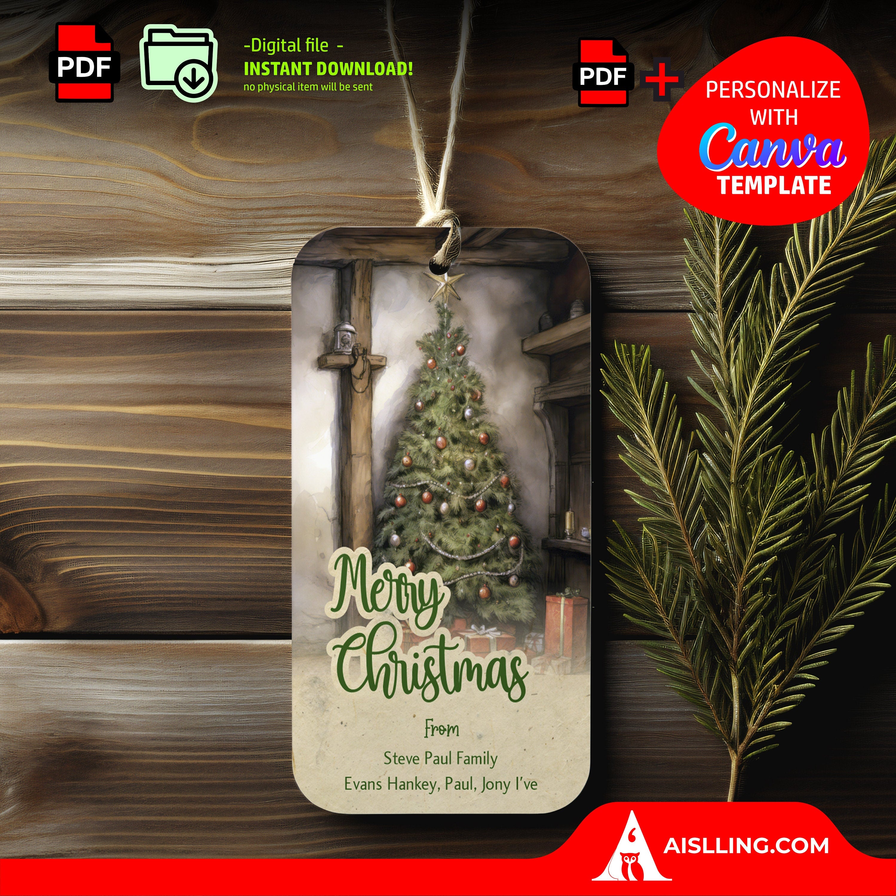 Christmas Gifts — Personalized Christmas Tags holiday tags, Editable Christmas Holiday Gift Tags, Gift Tag ... | Bloom Joyfully printable