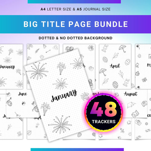 Aesthetic Planner — BIG TITLE Page Bundle 2026, Digital Planner Pages, PRINTABLE Calendar Title Page, Digit... | Bloom Joyfully printable