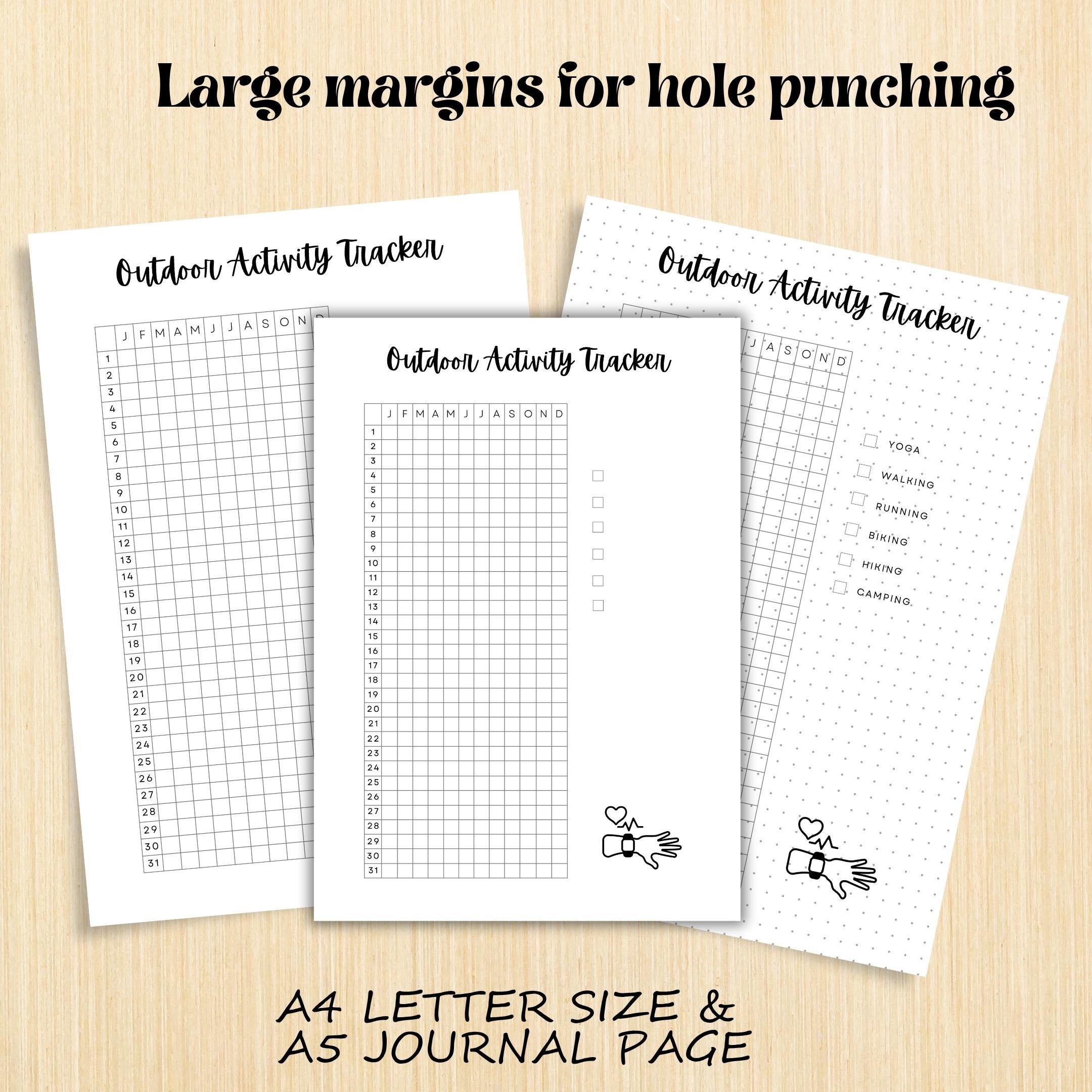 OUTDOOR ACTIVITY Tracker, Printable Journal Page, Adventure Log, Printable Adventure Tracker, Outdoor Activ... | Bloom Joyfully printable