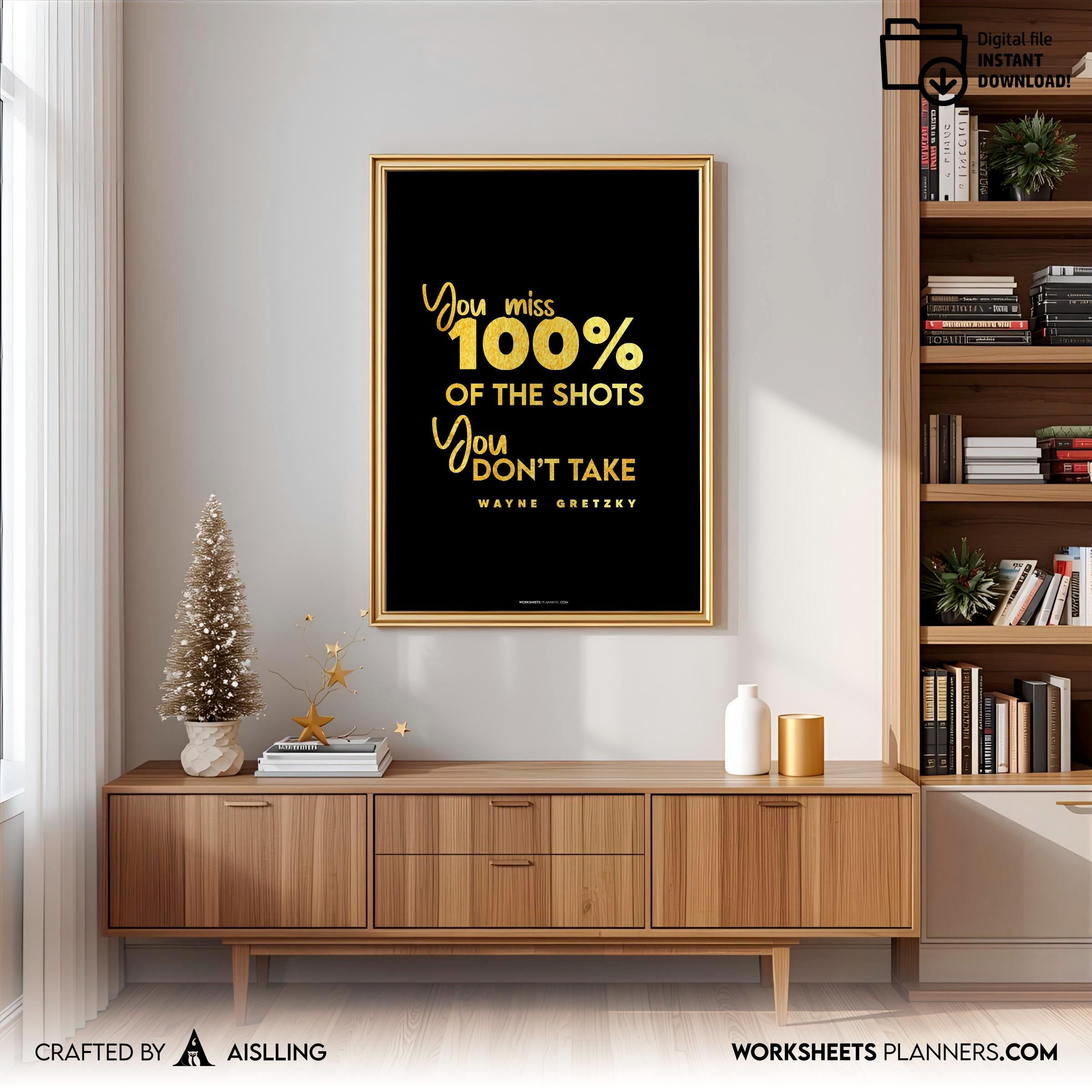 Business Motivation — Motivational Quote Printable–You Miss 100% of the Shots You Don’t Take, Entrepreneur ... | Aislling printable