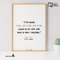 Athlete Quote — Michael Jordan Motivational Quote Art: Basketball Legend Poster (Digital Download | Aislling printable