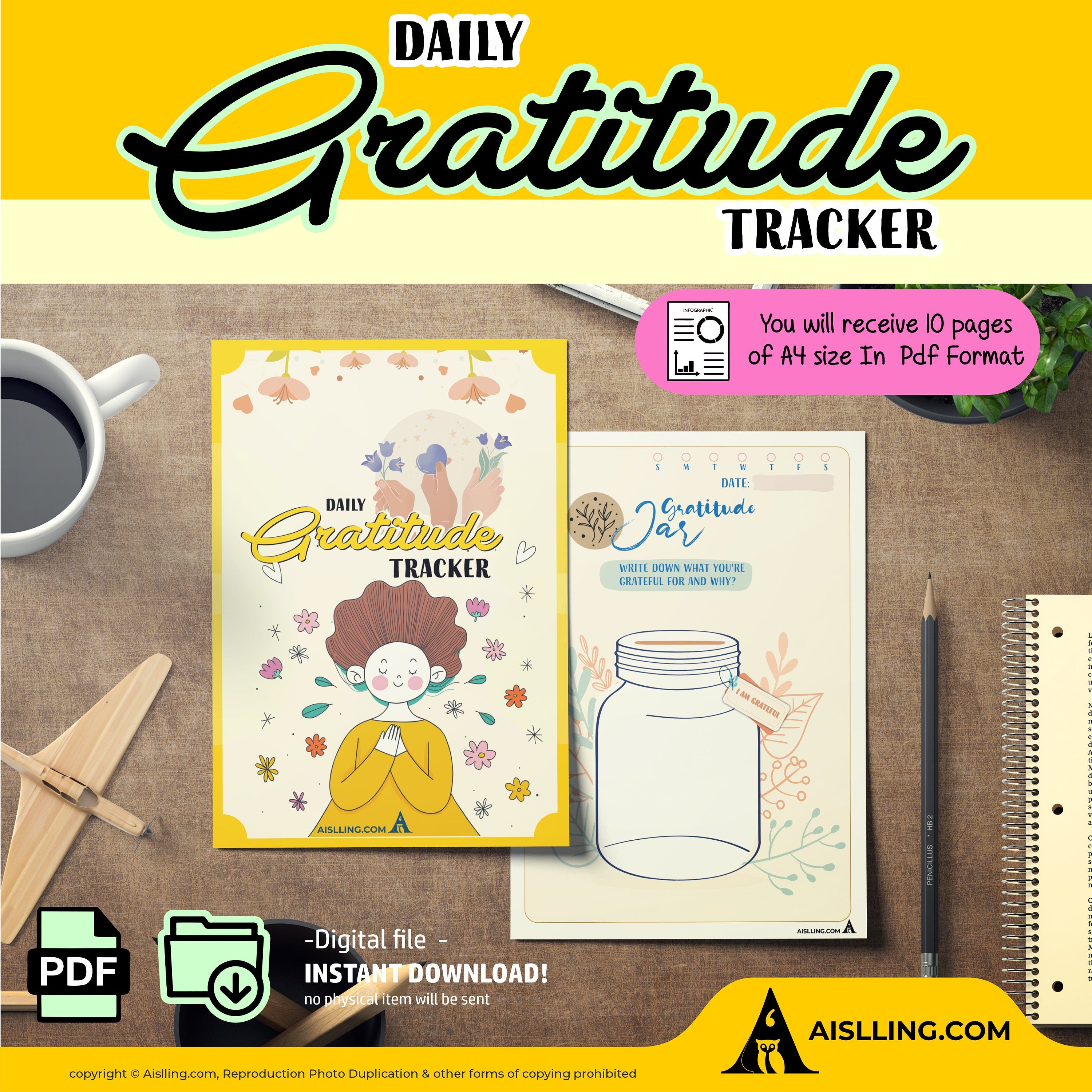 Adhd Worksheets — gratitude journal, Daily Reflections, Reflection Journal, Therapy Handouts, Working Memor... | Mindfulness printable