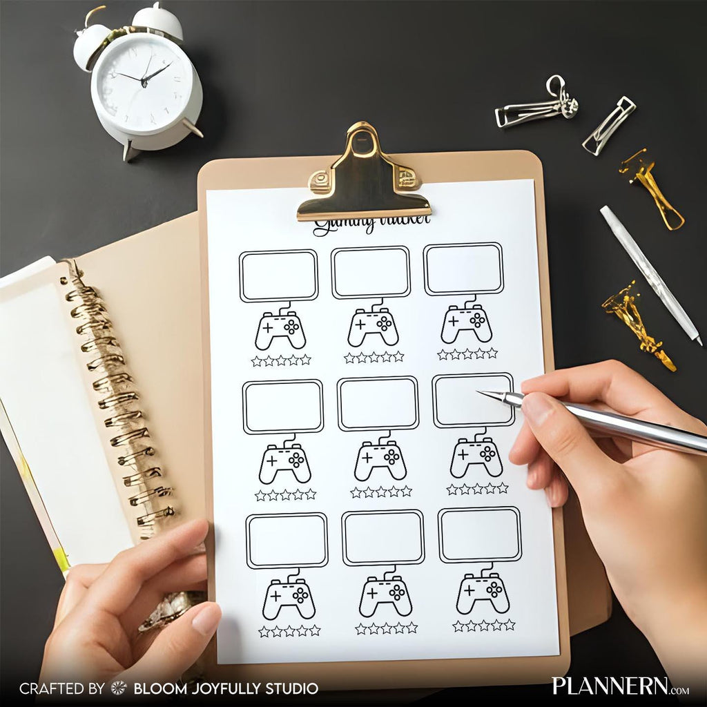Backlog Tracker — Video Game Tracker PRINTABLE, Gamer Log Book, Game Completion Tracker, Gamer Planner PDF,... | Bloom Joyfully printable