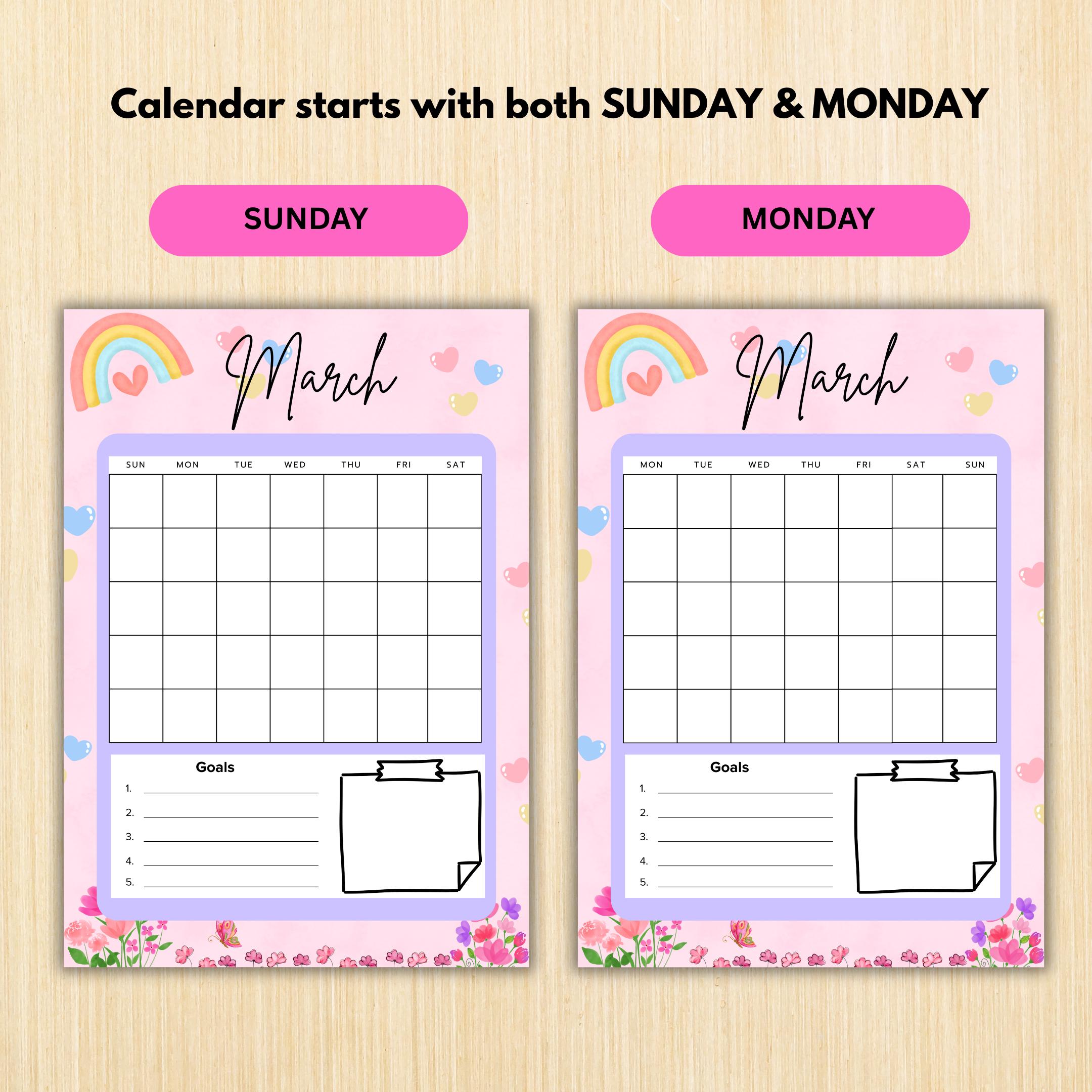 Digital Planner — MARCH Planner Bundle, Habit Tracker, Daily Reflection, Mental Health, Gratitude, Mood Tra... | Mindfulness printable