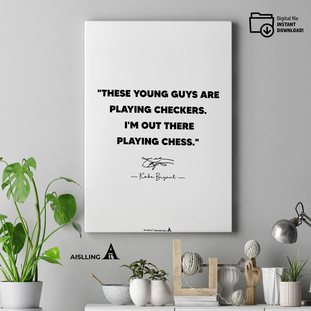 Aislling — Kobe Bryant Mamba Mentality Quote Poster: Basketball Wall Art (Digital Download) | Aislling printable