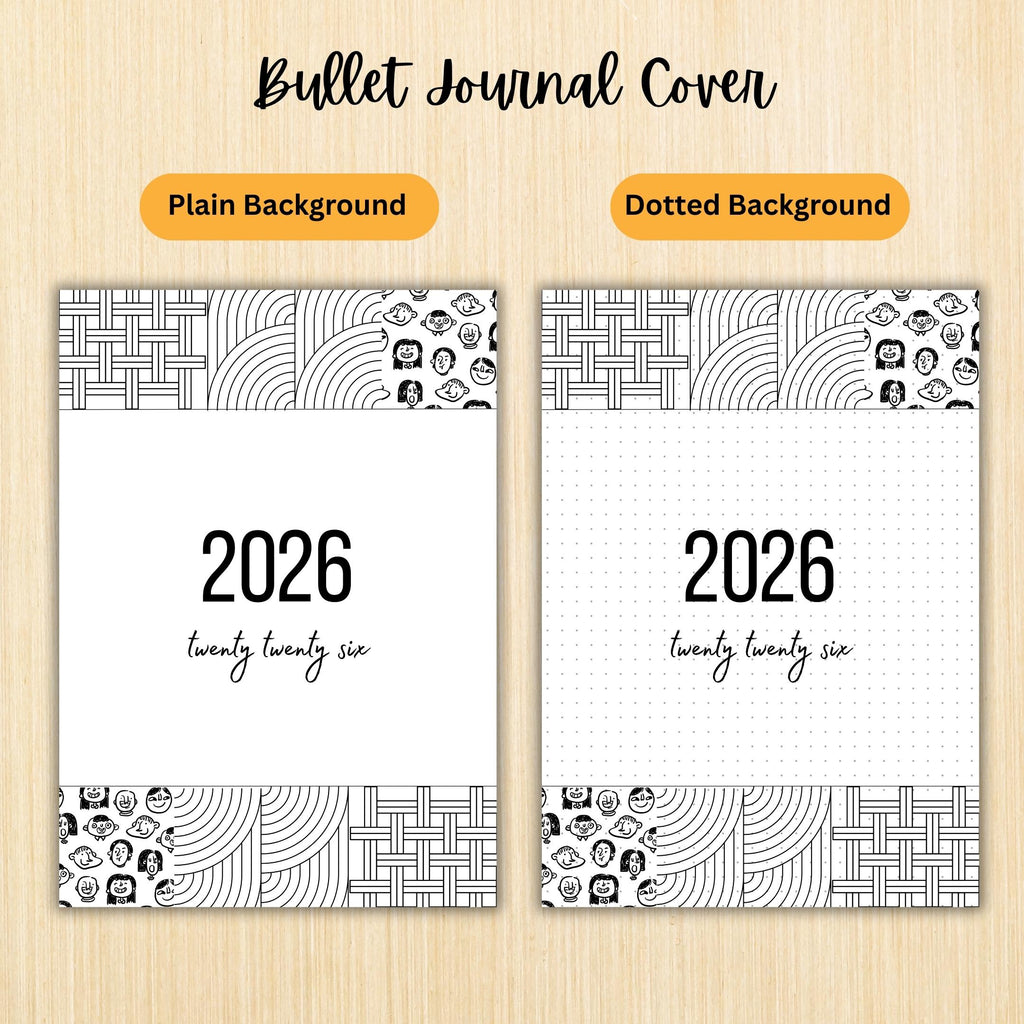 2026 Cover Pages — 2026 Bullet Journal Cover Page, PRINTABLE Title Page, Printable Cover Page, 2026 Planner... | Bloom Joyfully printable