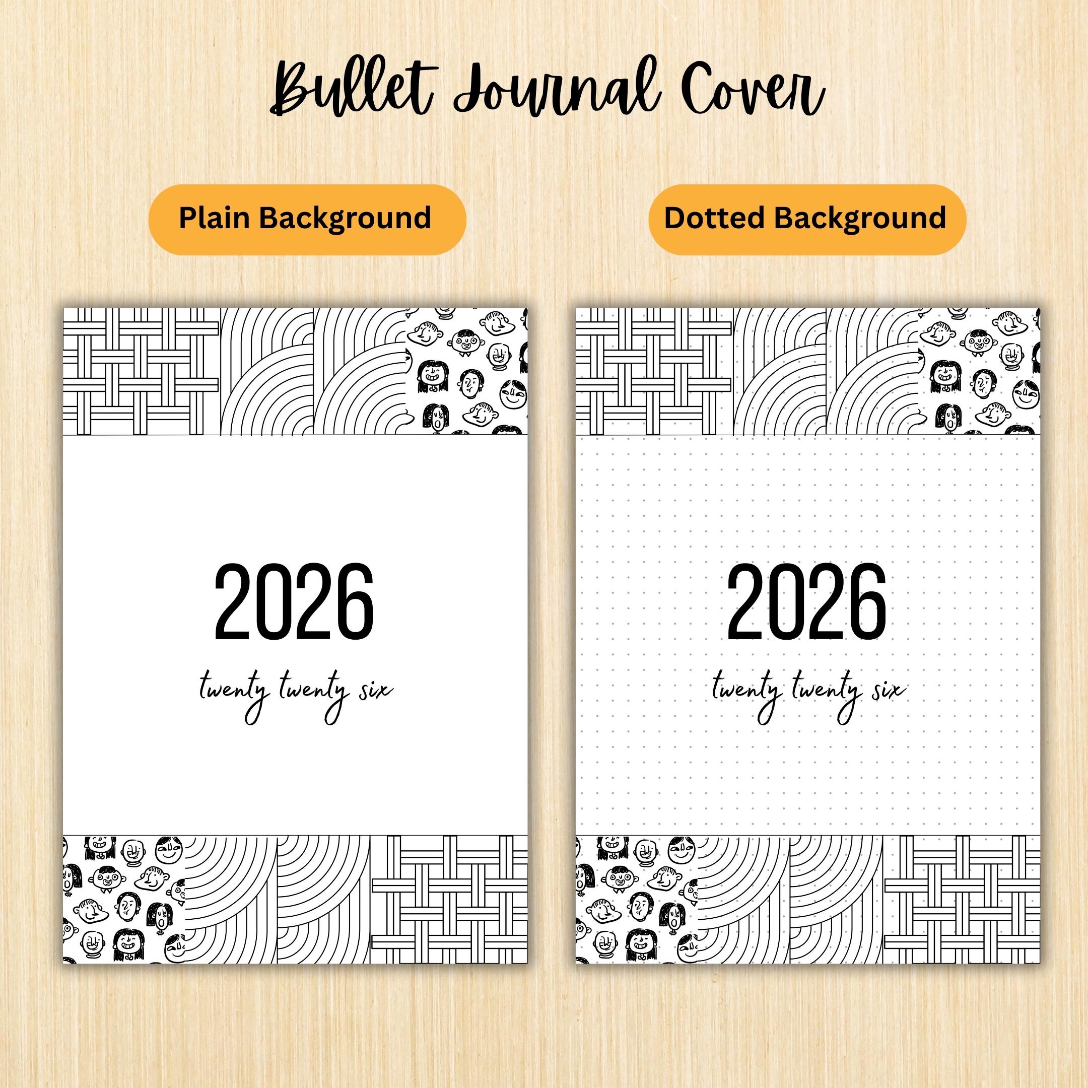 2026 Cover Pages — 2026 Bullet Journal Cover Page, PRINTABLE Title Page, Printable Cover Page, 2026 Planner... | Bloom Joyfully printable