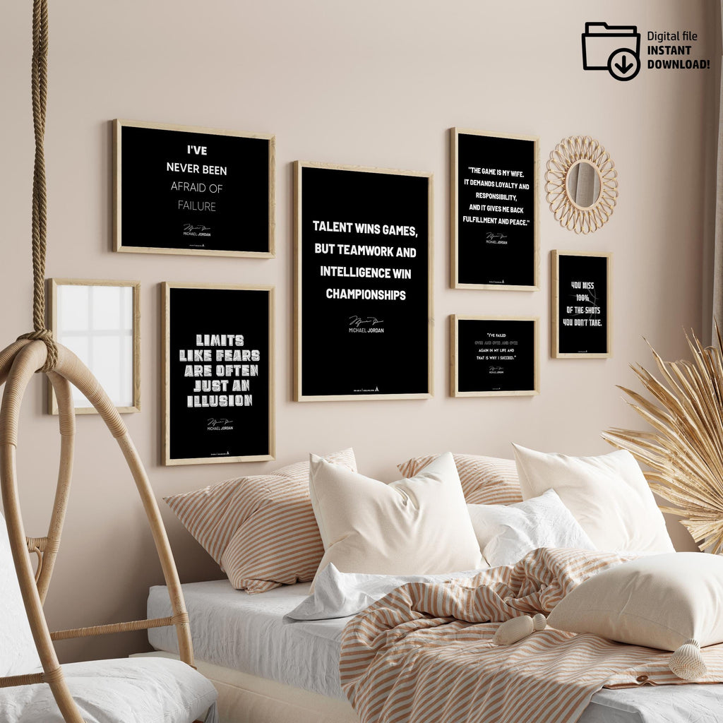 Athlete Quote — Michael Jordan Motivational Quote Print: Basketball Wall Art (Digital Download) | Aislling printable