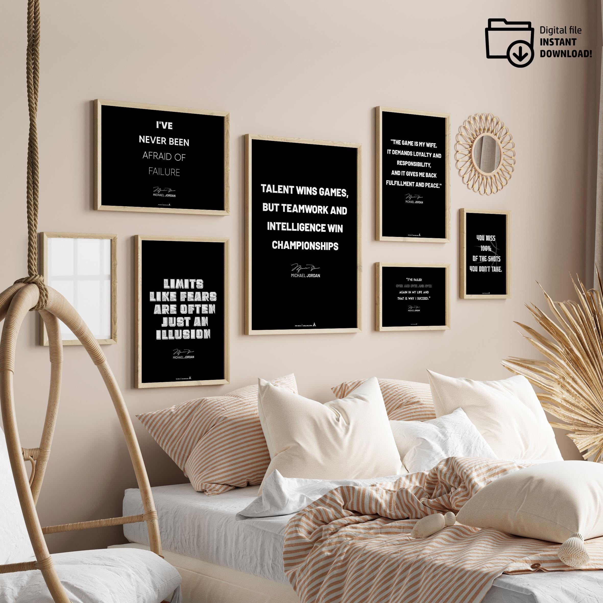 Athlete Quote — Michael Jordan Motivational Quote Print: Basketball Wall Art (Digital Download) | Aislling printable