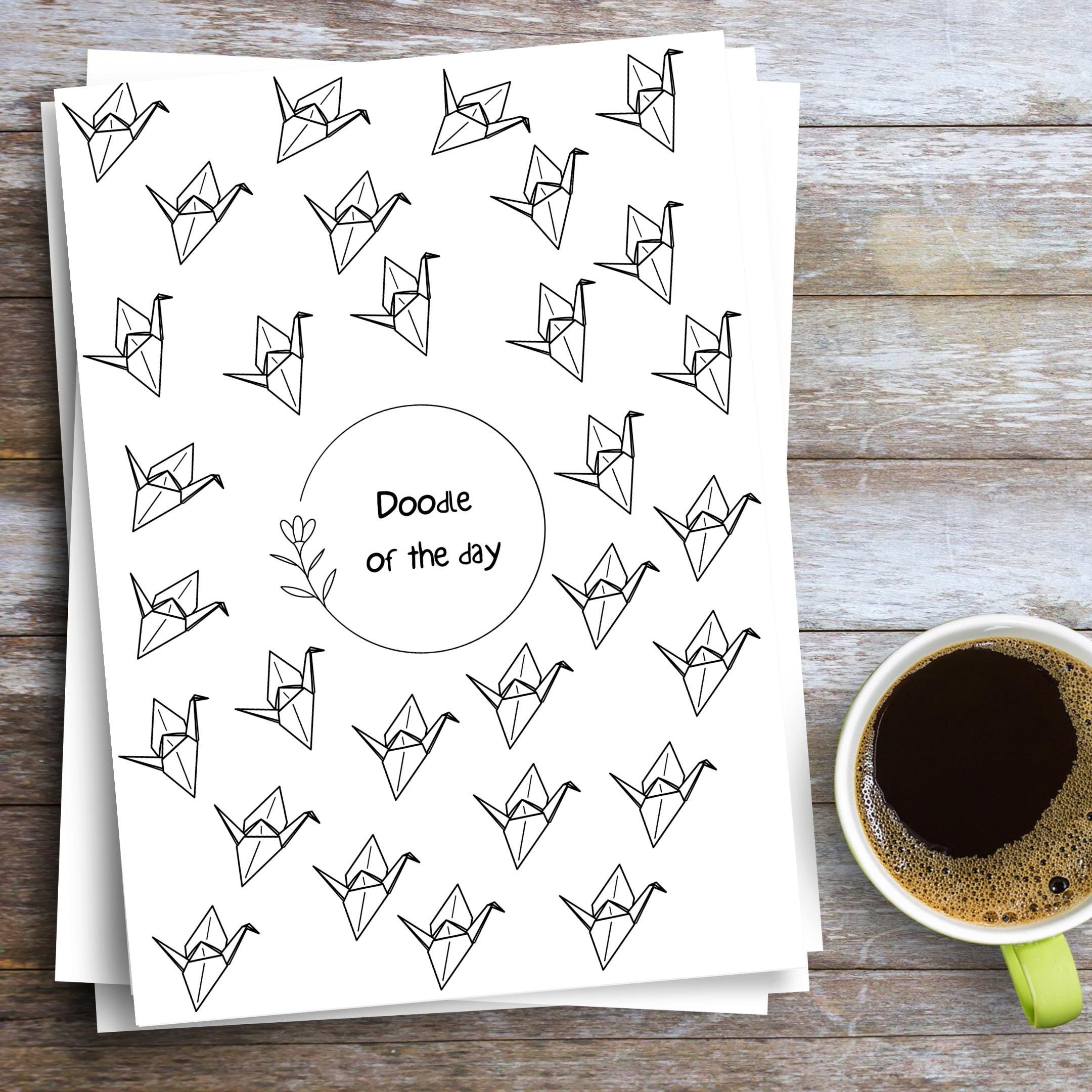 365 Days Drawing — DOODLE of the Day Bundle, Daily Doodle Journal, Creative Doodle of the Day, PRINTABLE Jo... | Mindfulness printable