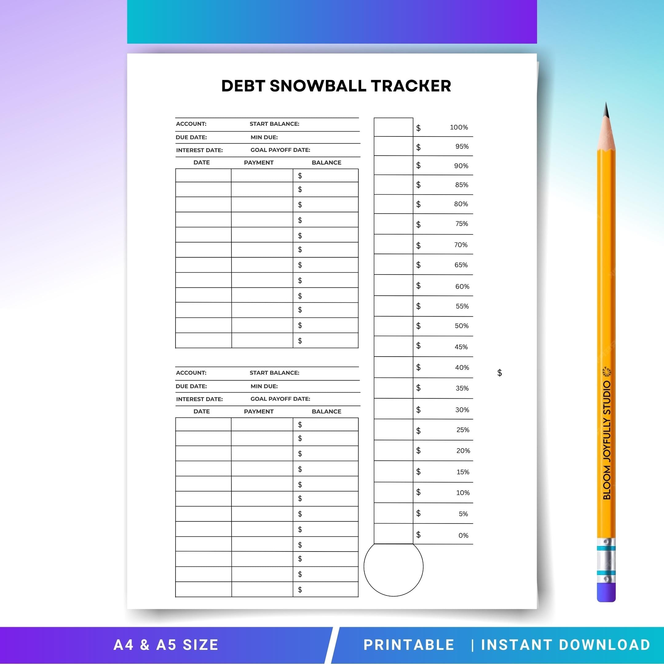 Budget Planner — Debt Payment Tracker PRINTABLE, Money Planner, Debt Repayment Plan, Debt Snowball Tracker,... | Bloom Joyfully printable