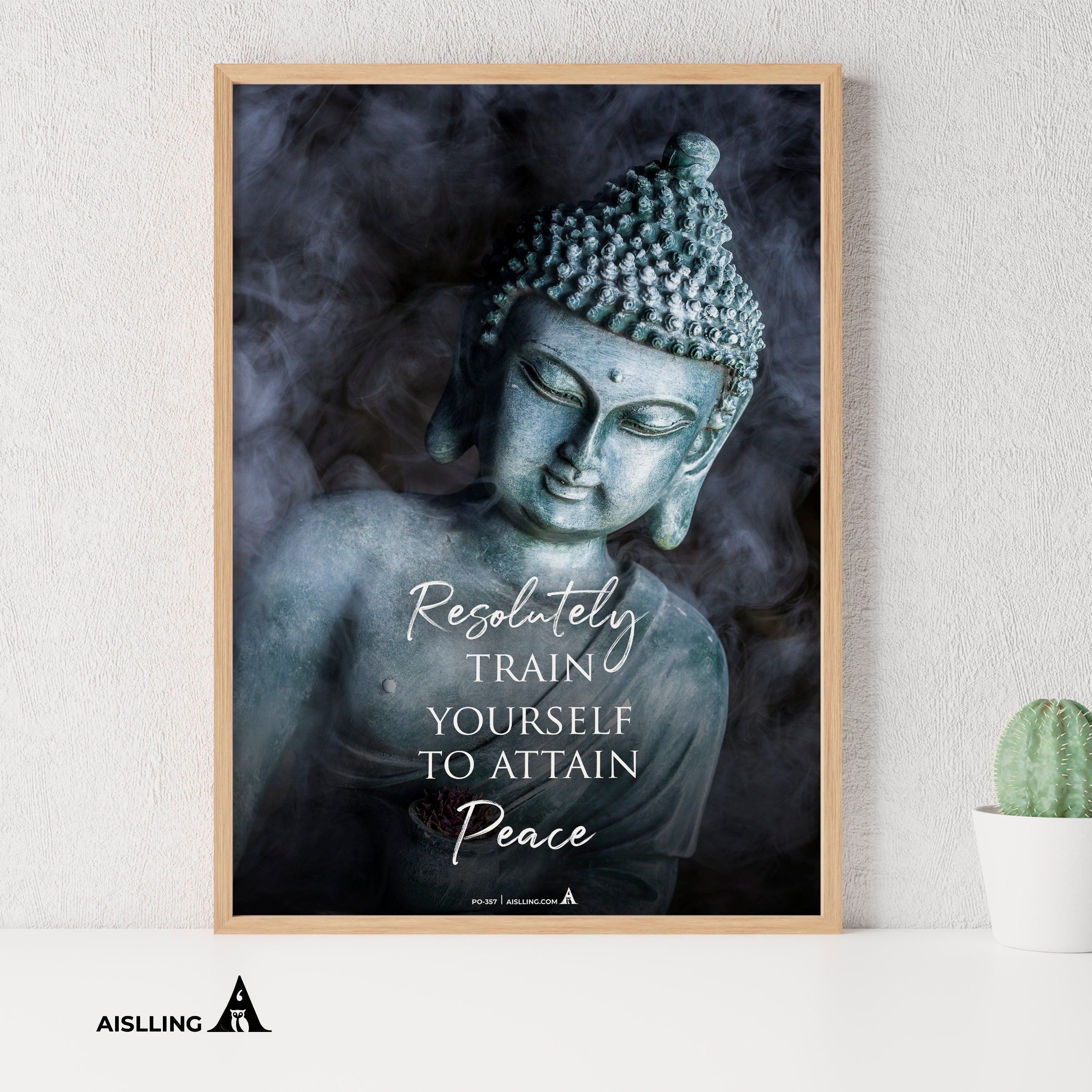 Aislling — Resolutely train yourself to attain Peace, Buddha quotes Pintable's Motivational Quote wall art ... | Mindfulness printable