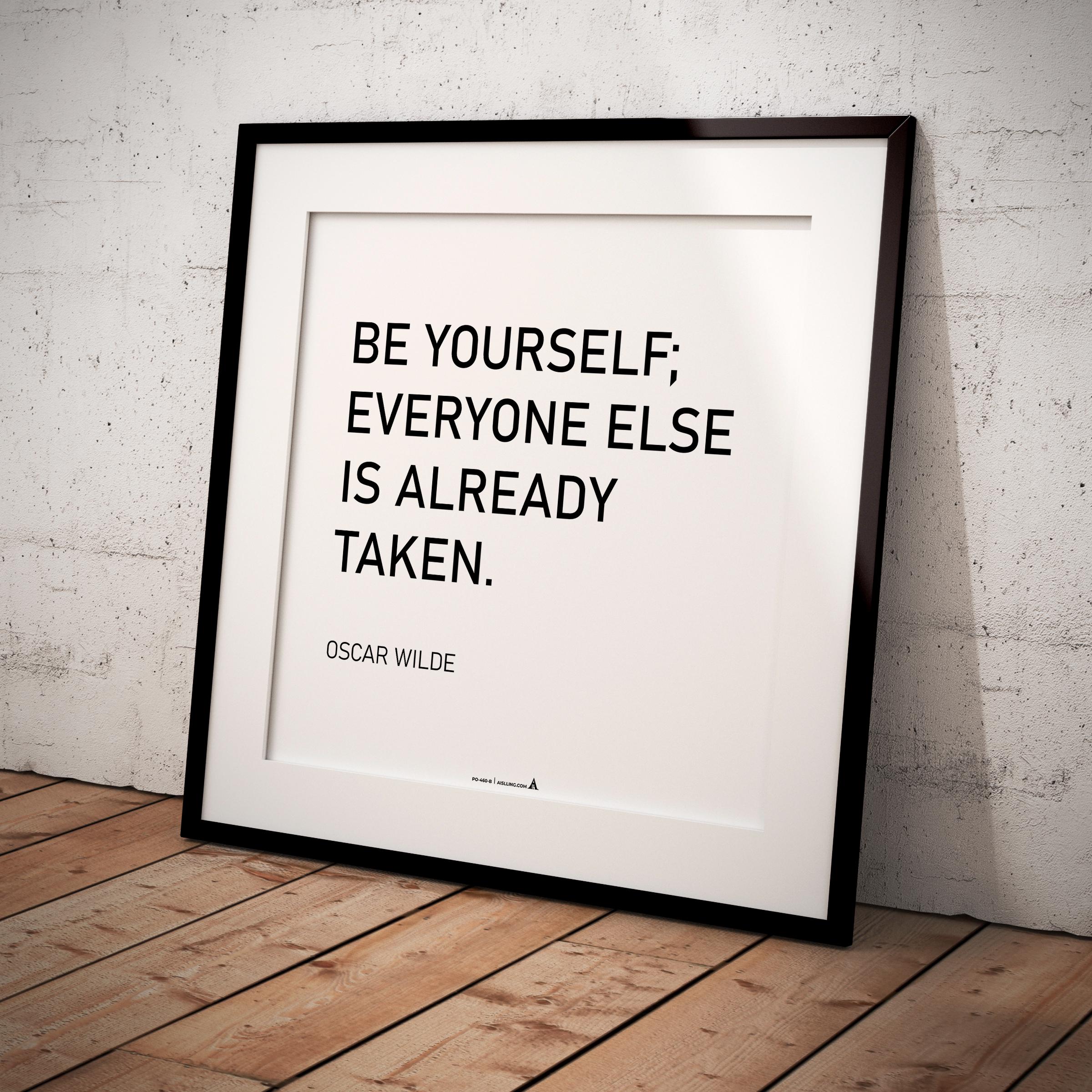 Aislling — Be yourself everyone else is already taken, Oscar Wilde Quote Poster Printable Motivational Art,... | Aislling printable