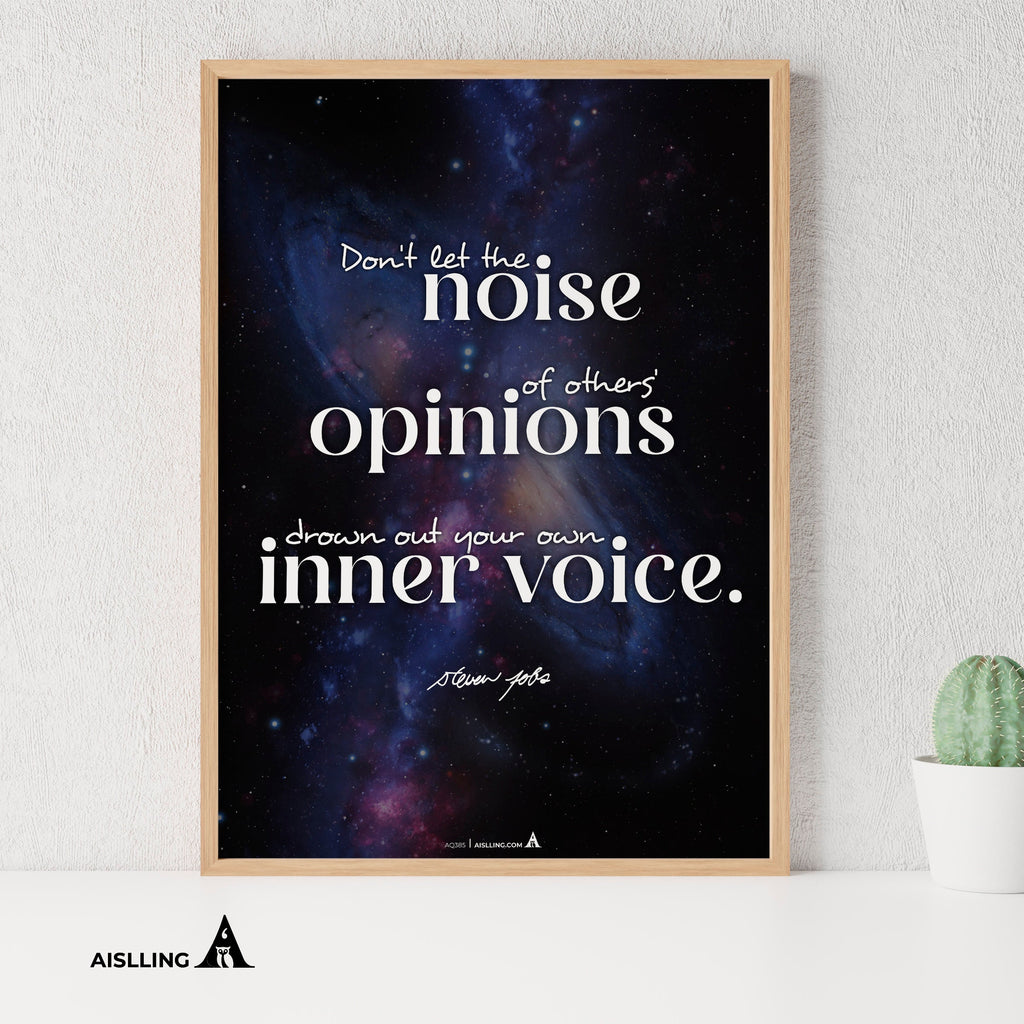 Aislling — Don't let the noise of others, Steve Jobs Quote Poster Printables, Inspirational Quote Poster, M... | Aislling printable