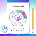 Calm Routine — Meditation Tracker Printable, Daily Mindfulness Log, Meditation Journal, Habit Tracker PDF, ... | Mindfulness printable