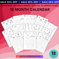 Bullet Journal — 12 Month Title Pages, Printable journal page, PRINTABLE TITLE PAGE, Printable Planner, Cov... | Bloom Joyfully printable