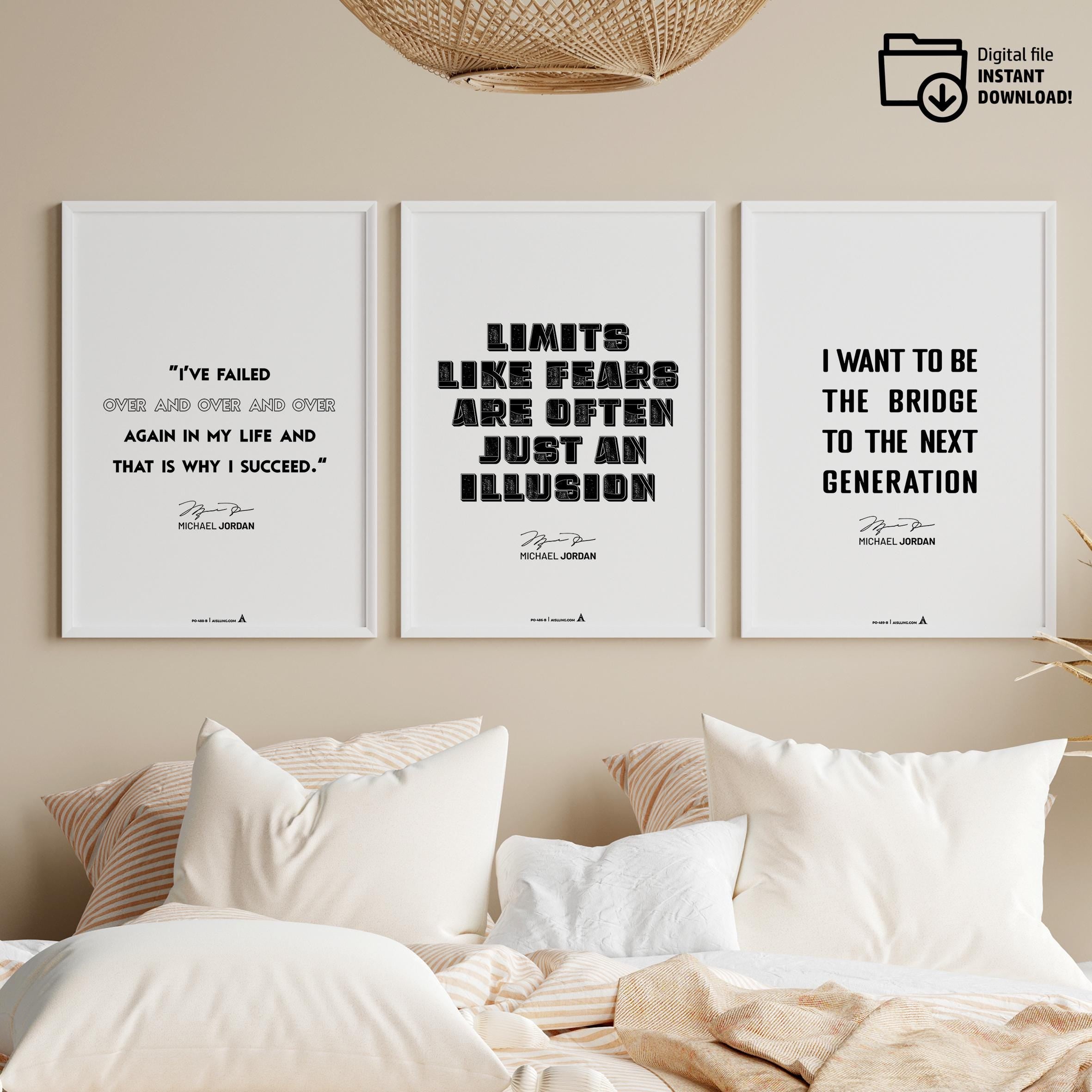 Athlete Quote — Michael Jordan Motivational Quote Print: Basketball Wall Art (Digital Download) | Aislling printable