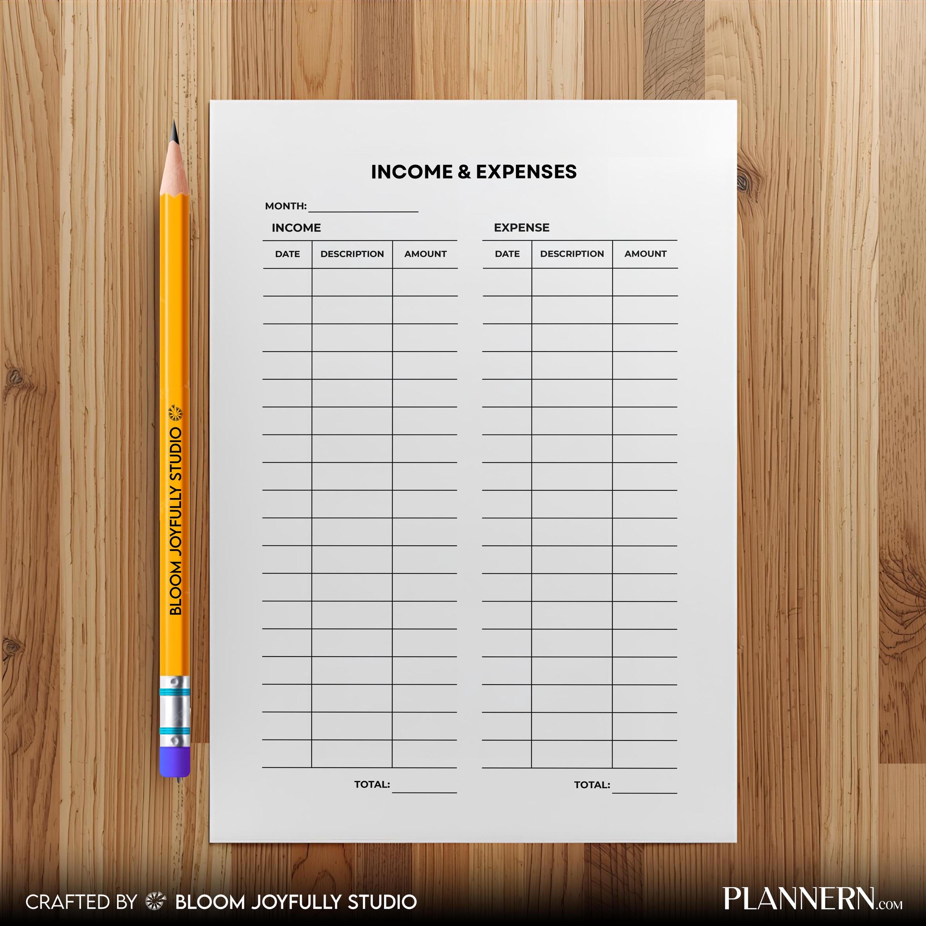 Budget Pdf — Income Tracker, Expense Tracker, Business Money Organizer, Financial Planner, Monthly Budget, ... | Bloom Joyfully printable