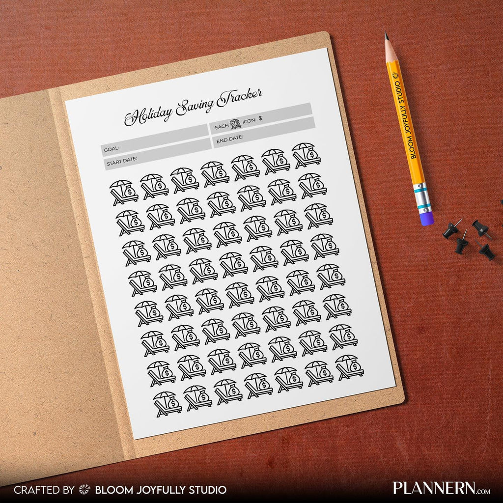 Budget Planner — Holiday Fund Trader PRINTABLE, Holiday Savings Tracker, Vacation Savings Planner, Travel B... | Bloom Joyfully printable