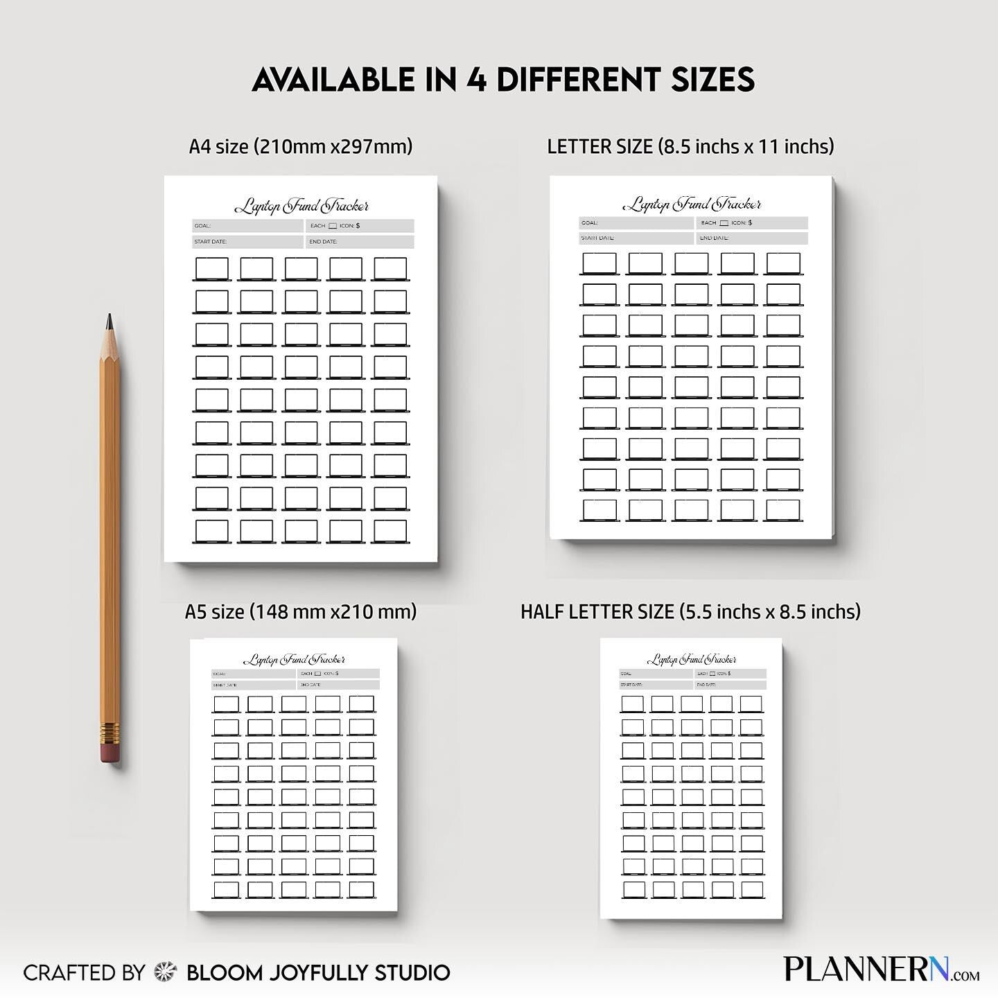 Budget Planner — Laptop Fund Tracker PRINTABLE, Laptop Savings Tracker, Tech Savings Planner, Savings Goal ... | Bloom Joyfully printable