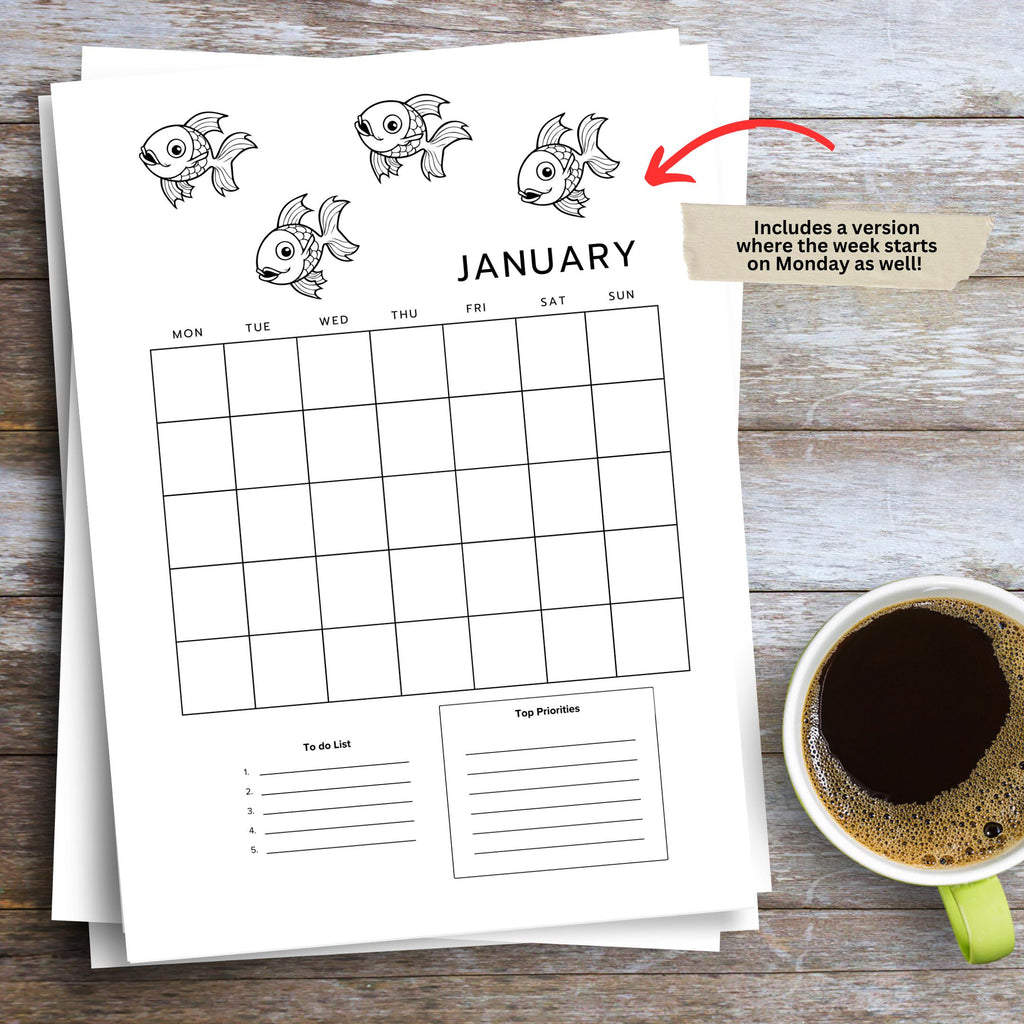 Bullet Journal — 12 Month Title Pages, Printable journal page, PRINTABLE TITLE PAGE, Printable Planner, Cov... | Bloom Joyfully printable