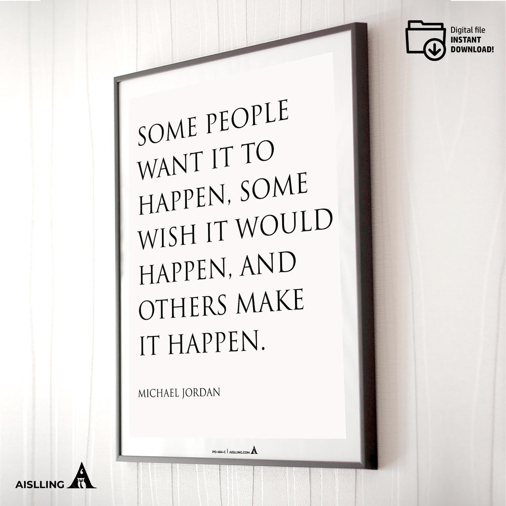 Air Jordan — Michael Jordan Quotes Digital Printable Wall Art Inspirational Quotes Jordan Mentality Poster ... | Aislling printable