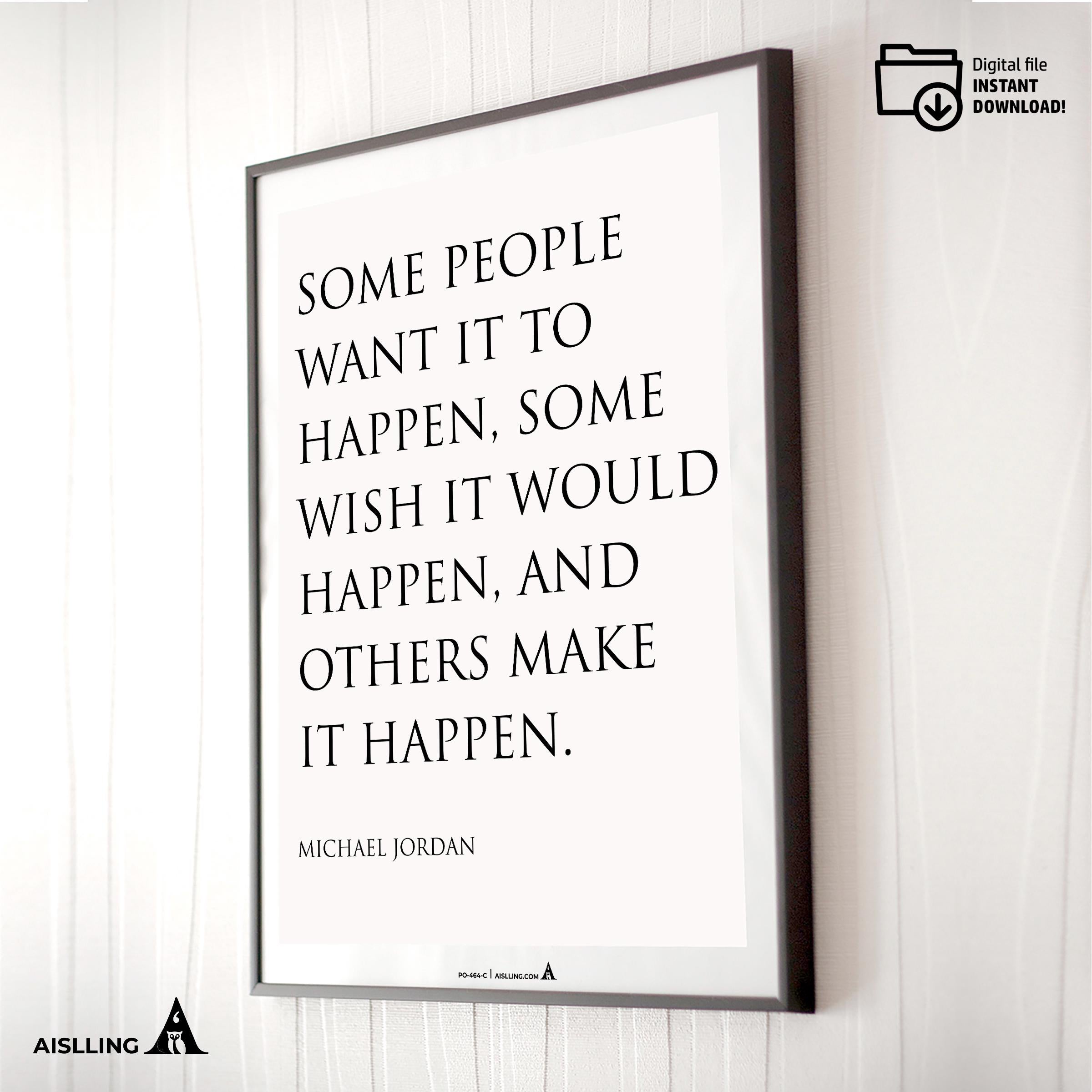 Air Jordan — Michael Jordan Quotes Digital Printable Wall Art Inspirational Quotes Jordan Mentality Poster ... | Aislling printable