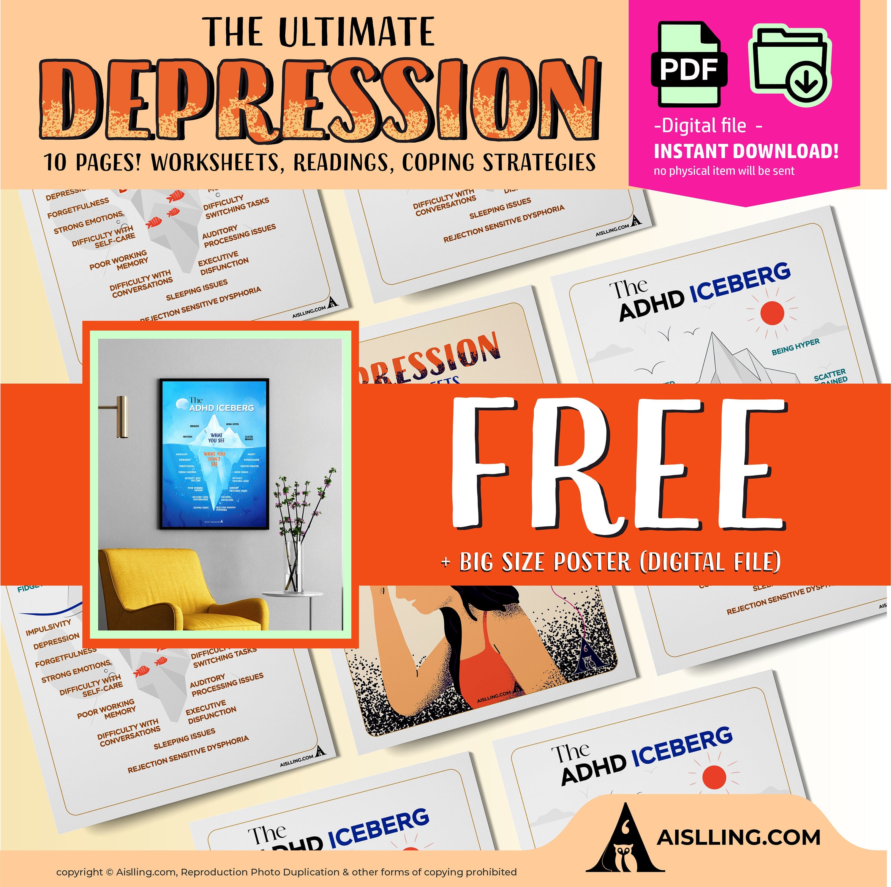 Depression Workbook, depression spiral, depression coping, cognitive restructuring, therapy worksheets, school counsellor, teen therapy
