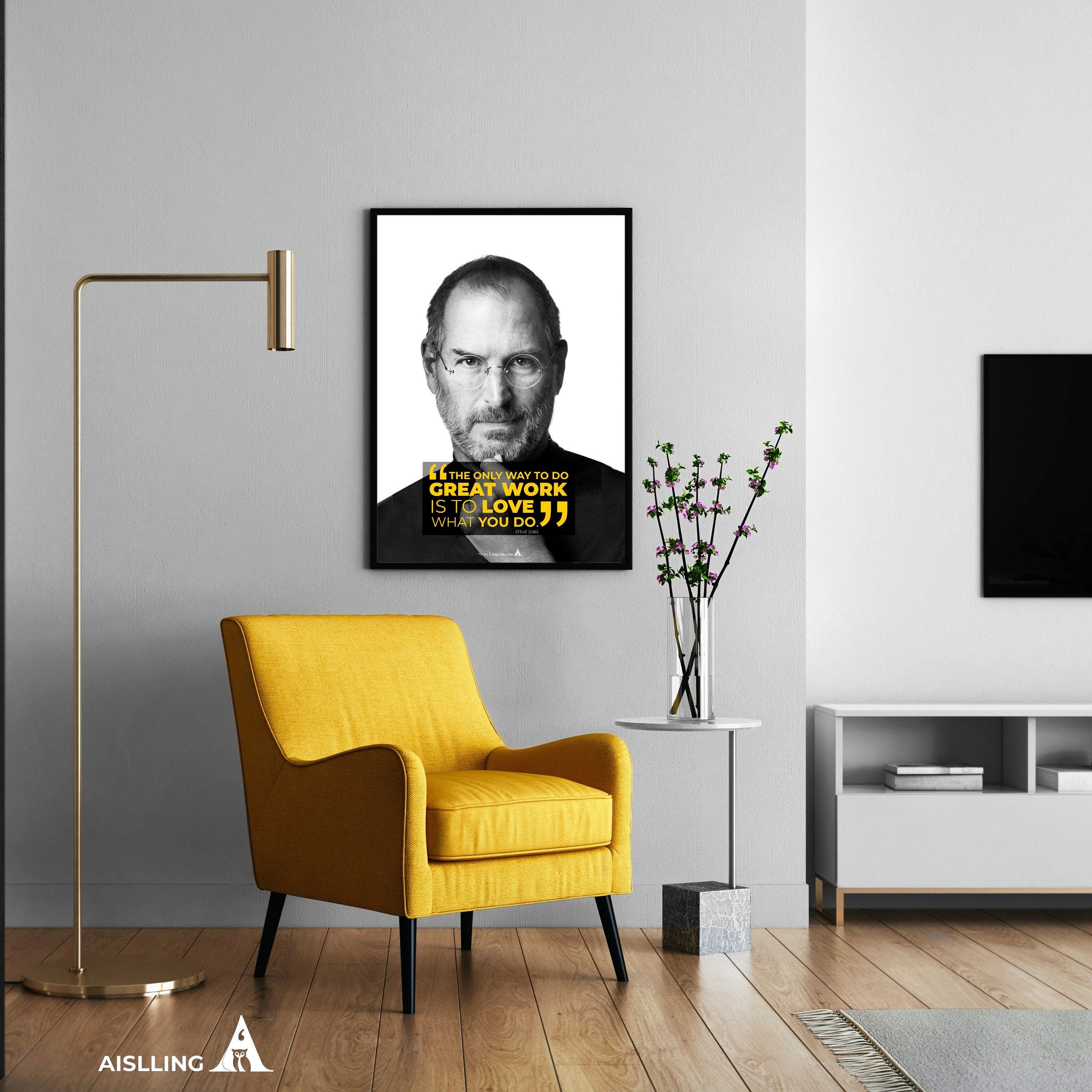 Aislling — The only way to do great work is to love, Steve Jobs Quote Poster Printables, Inspirational Quot... | Aislling printable
