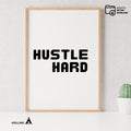 Boho Typography Wall — Hustle Hard Printable Wall Art, Motivational Quote Poster, Pastel Affirmation Print,... | Mindfulness printable