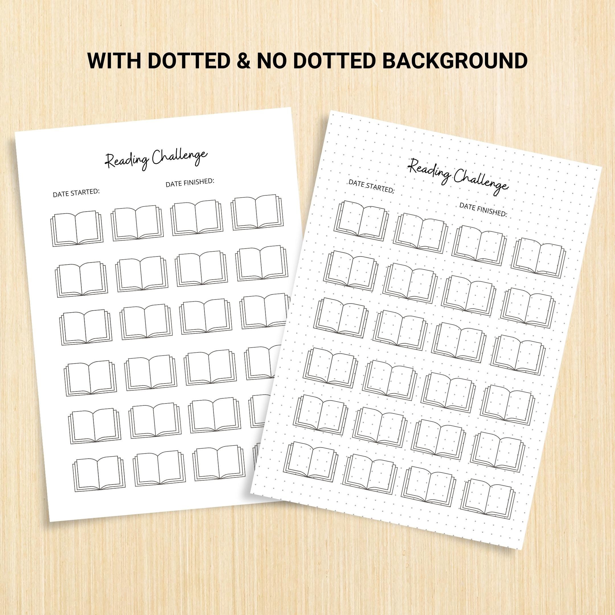 Book Challenge — Reading Challenge Bundle, Reading Tracker, Book Journal, PRINTABLE Journal Page, Book Chal... | Bloom Joyfully printable