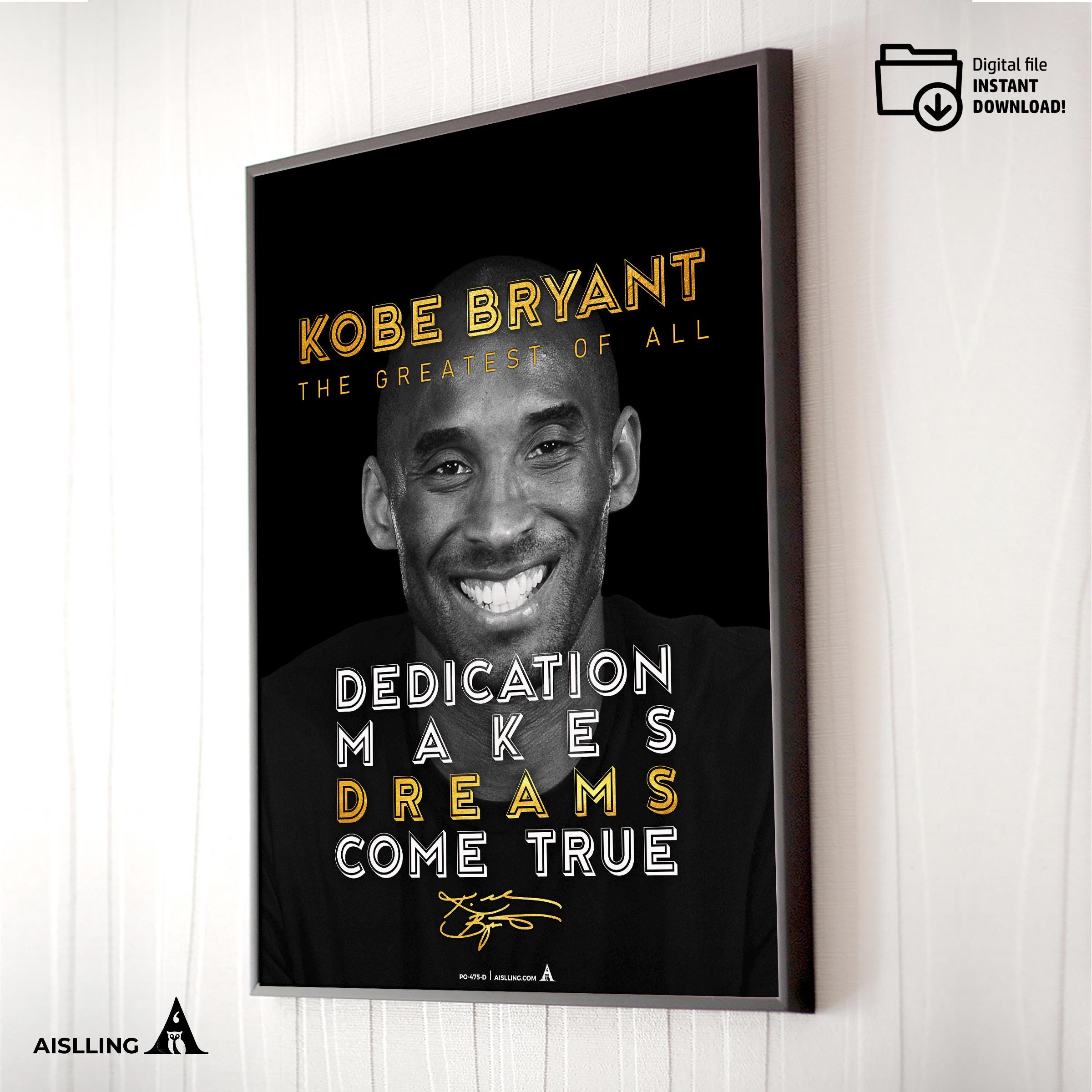 Cristiano Ronaldo — Kobe Bryant Poster, Minimalist Basketball Printable Quote Wall Art, NBA Black Mamba Mot... | Aislling printable