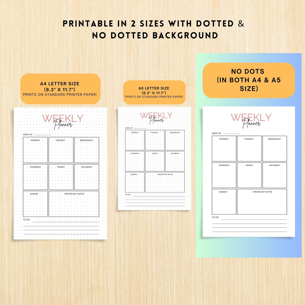 Digital Planner — Weekly Planner PRINTABLE, Weekly To Do List, Weekly Habit Tracker, Weekly Goal Planner, S... | Bloom Joyfully printable