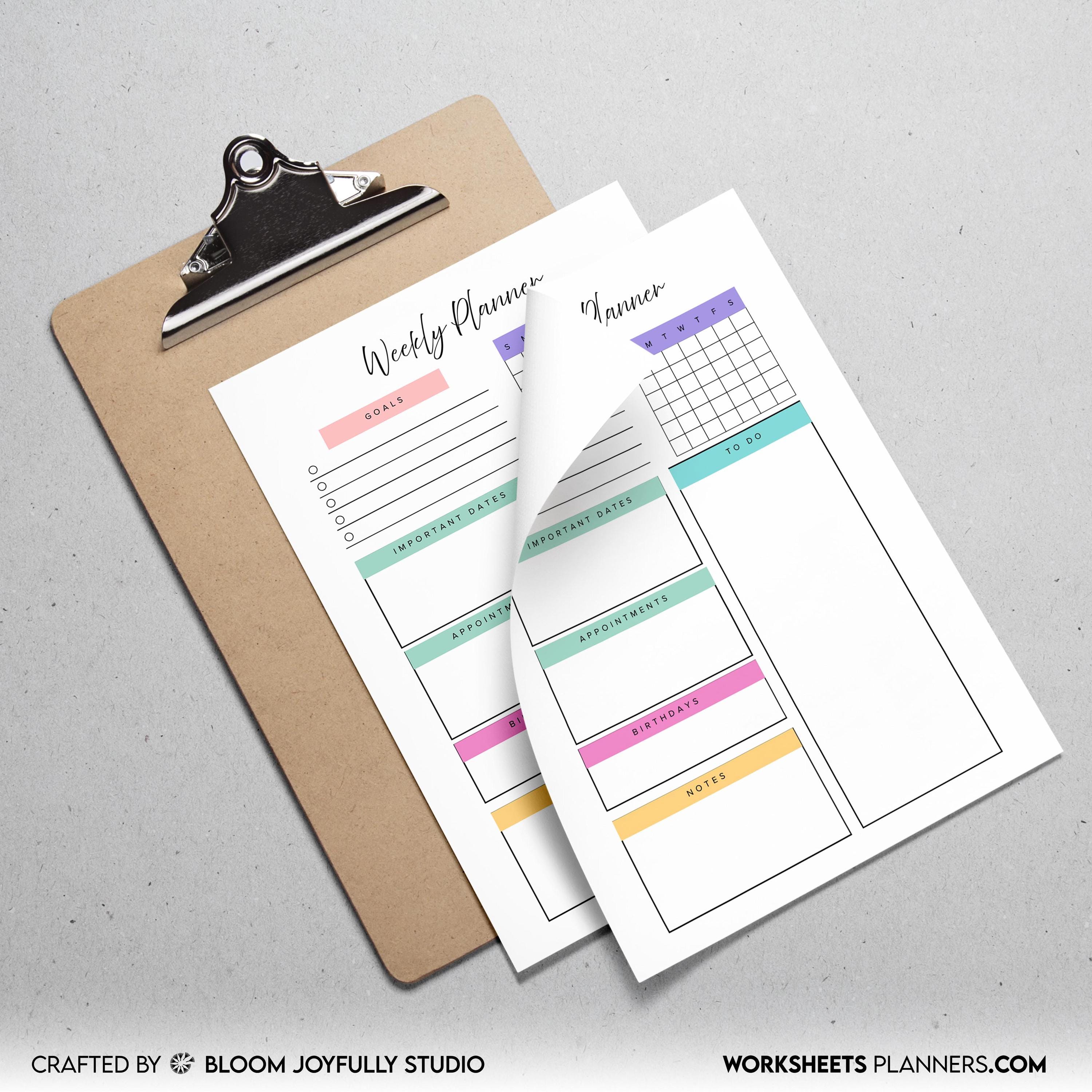 Digital Planner — Weekly Planner PRINTABLE, Weekly To Do List, Weekly Habit Tracker, Weekly Goal Planner, M... | Bloom Joyfully printable